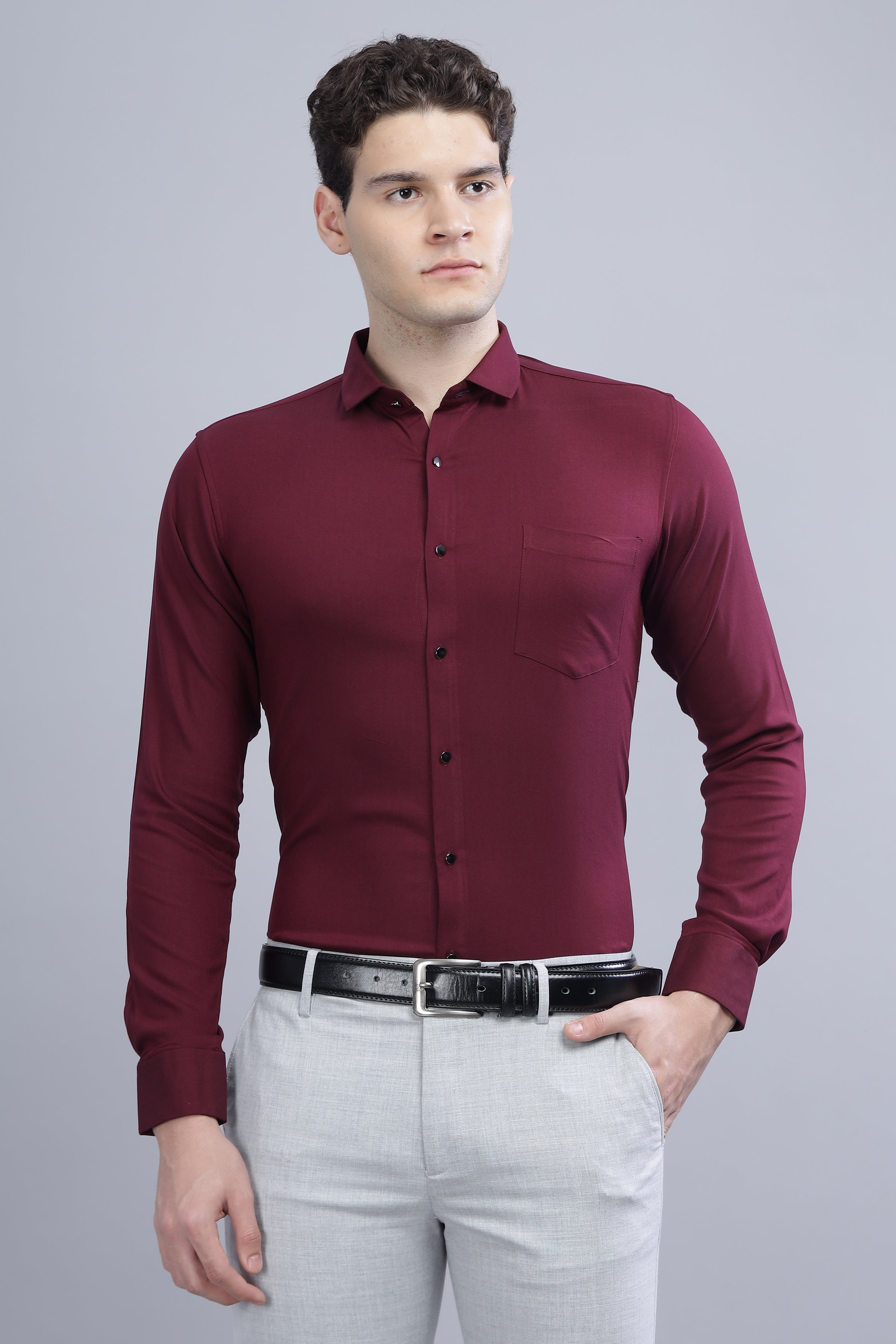 Chagrin Maroon Shirt