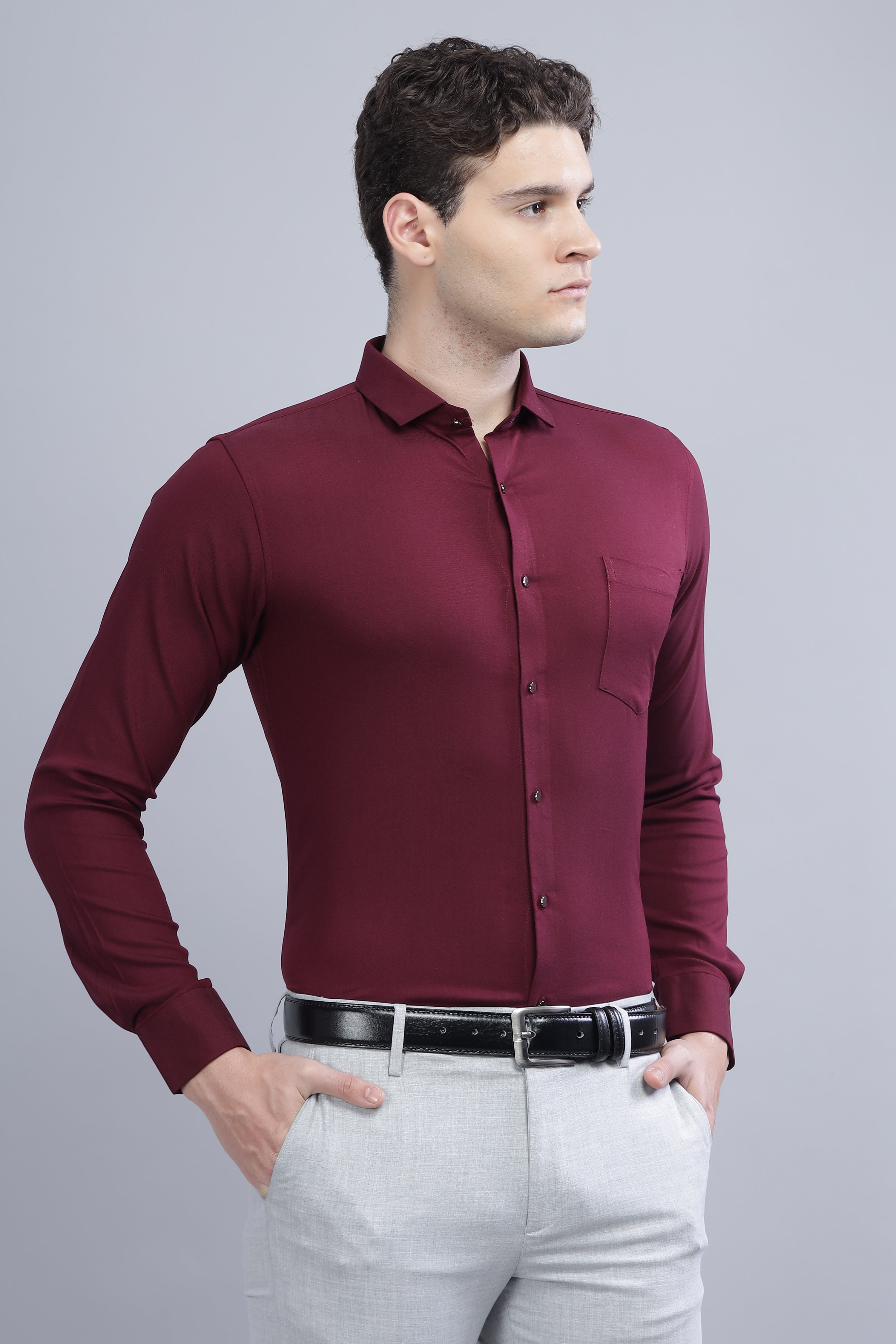 Chagrin Maroon Shirt