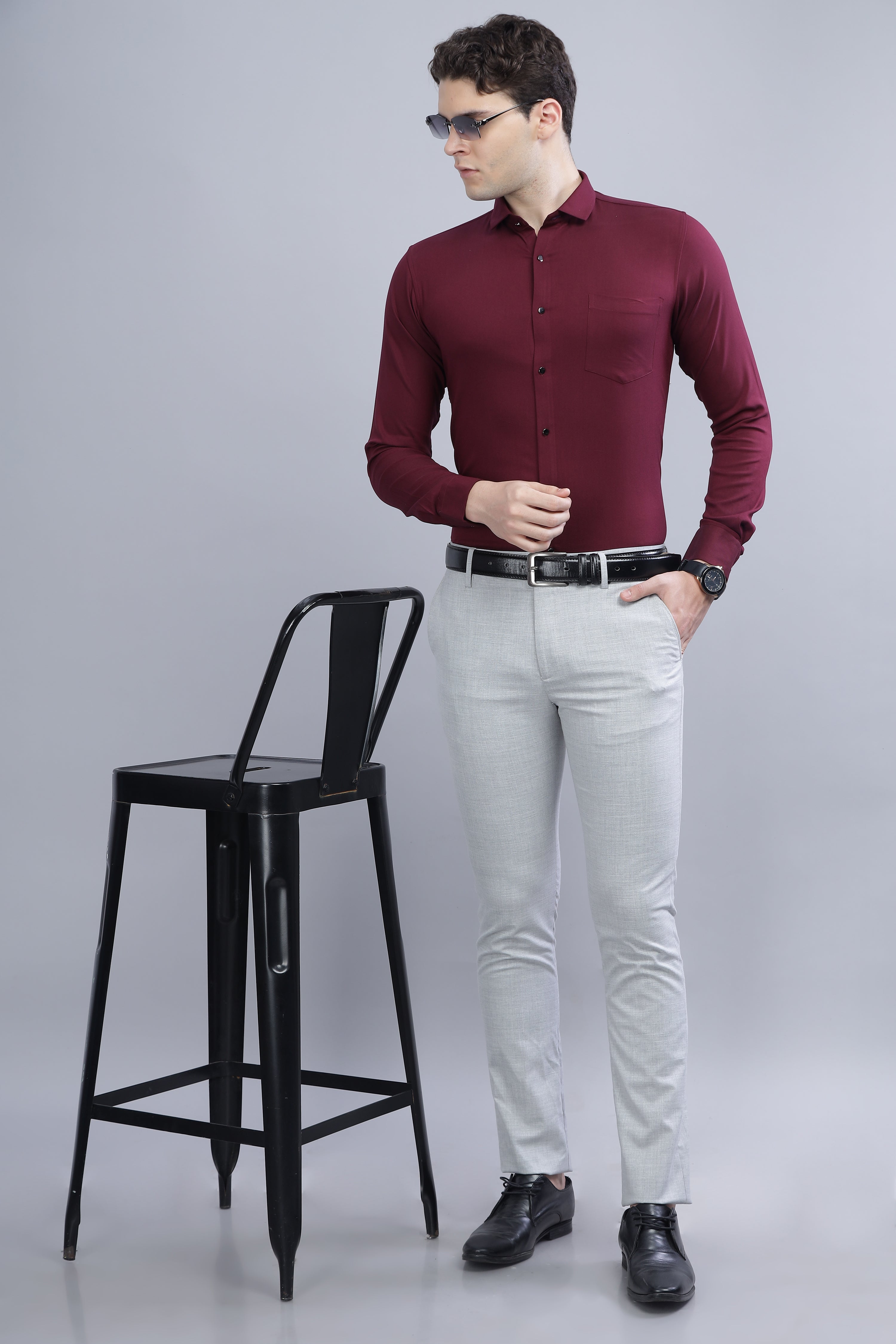 Chagrin Maroon Shirt