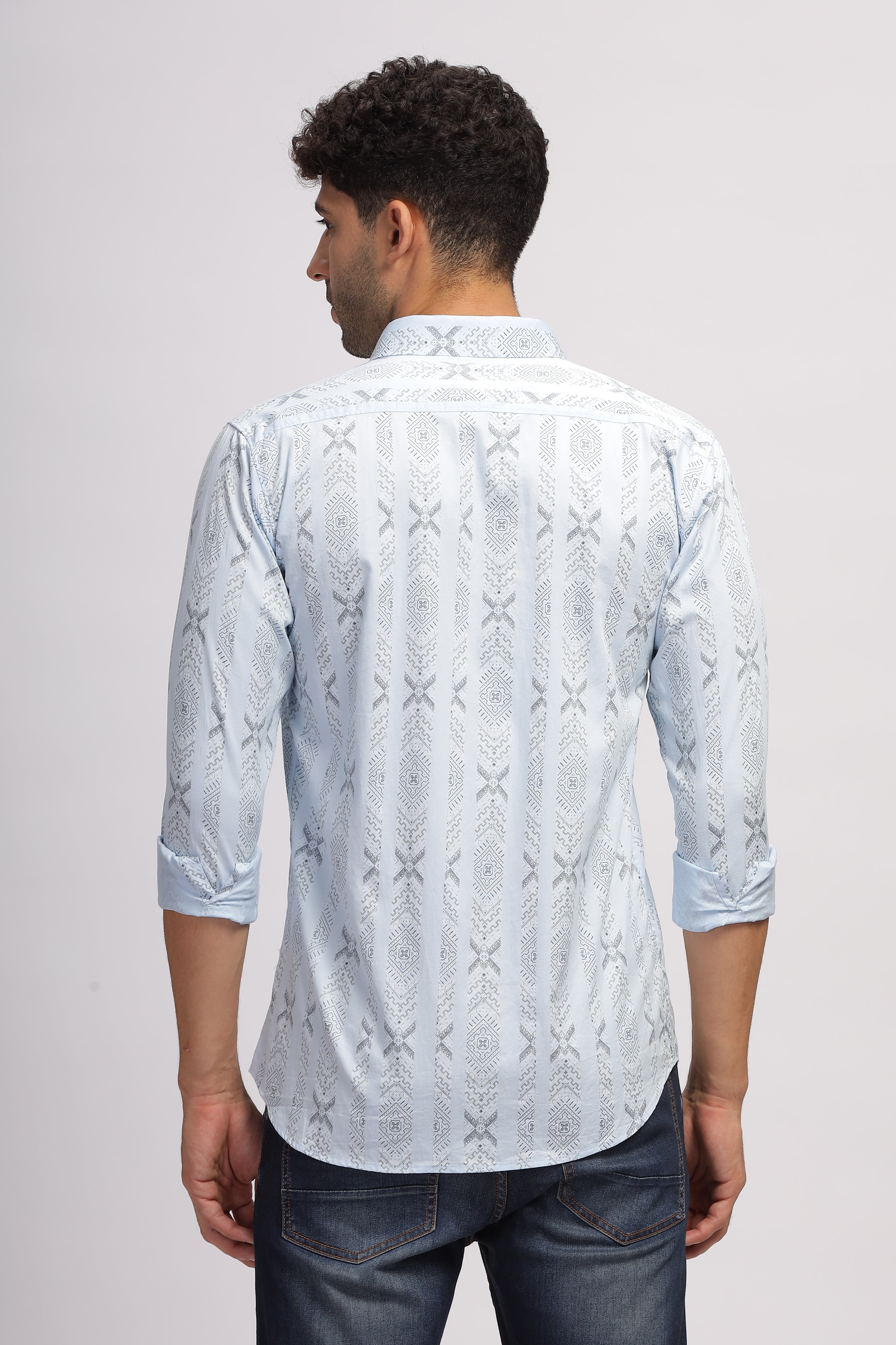 Printed designer Blue shirt