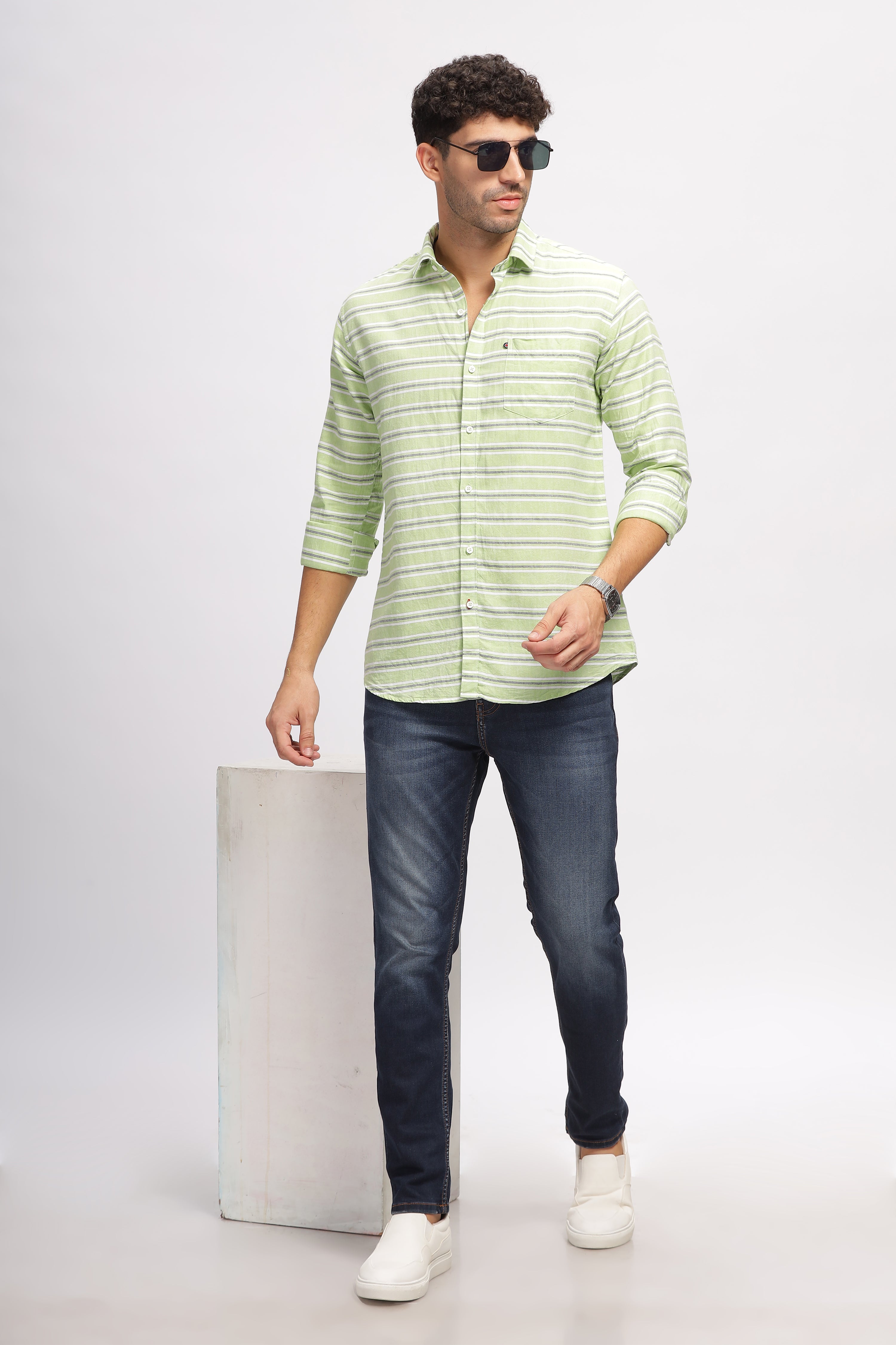 Mens striped casual shirt