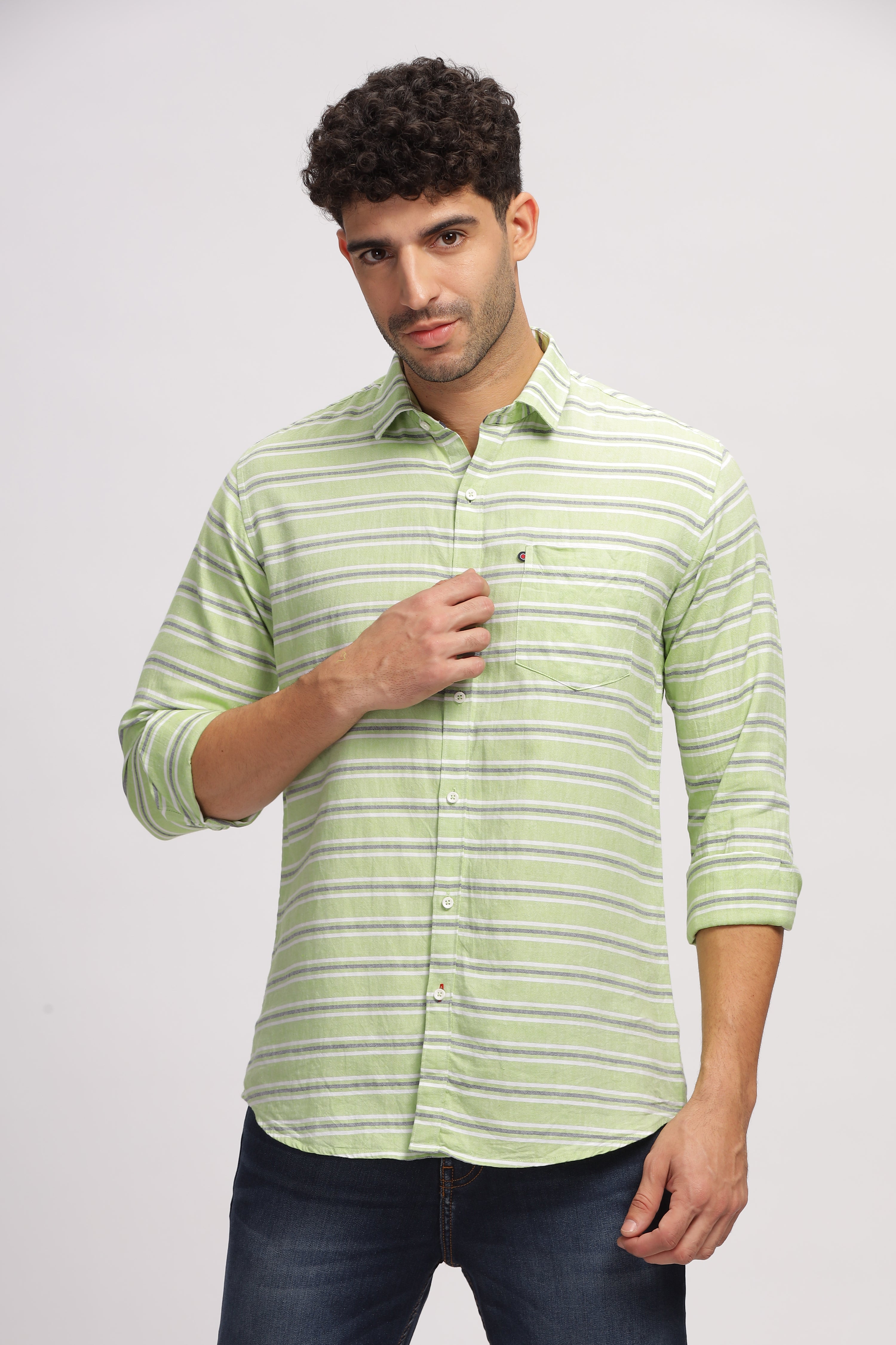 Mens striped casual shirt