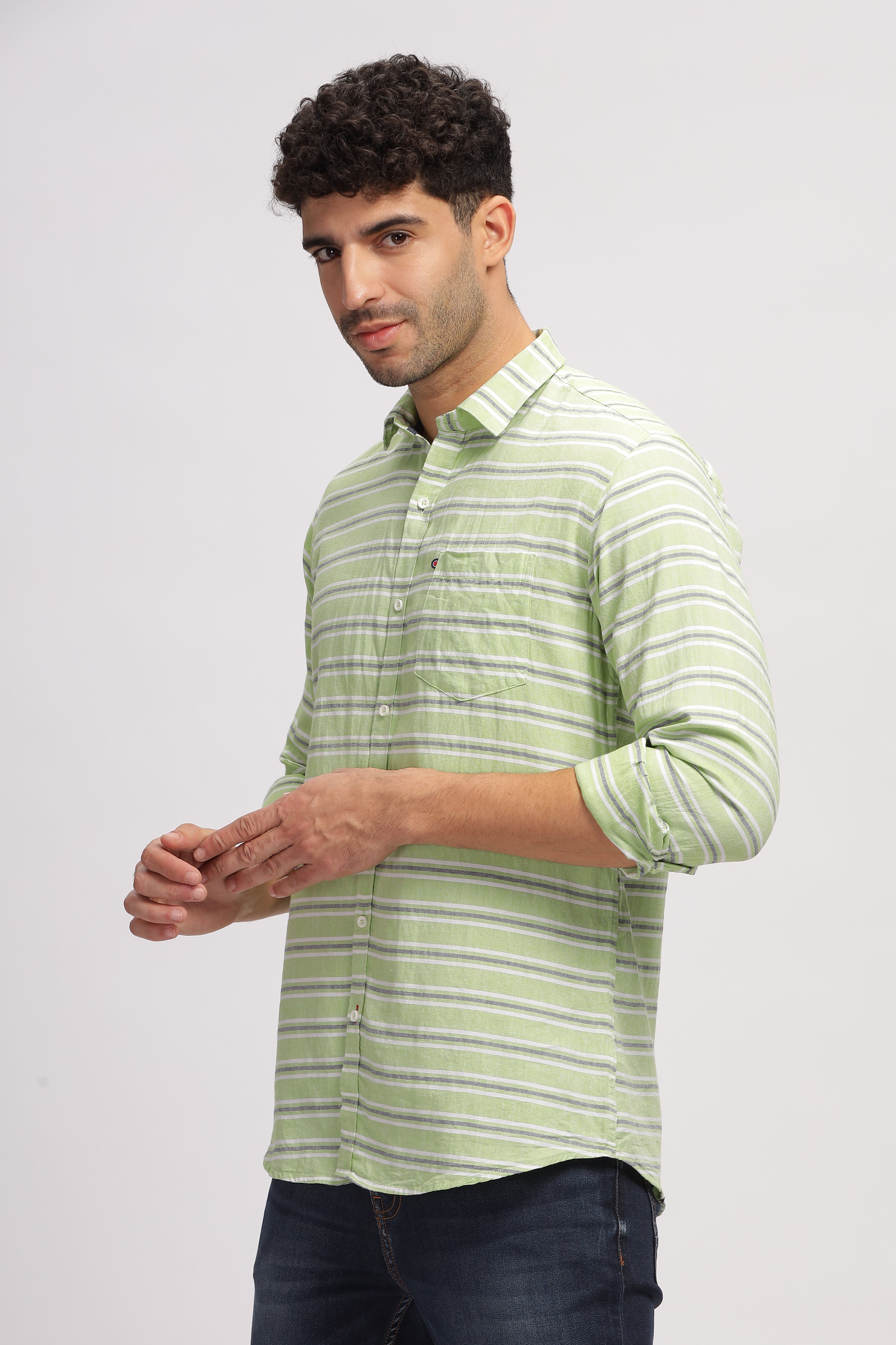 Mens striped casual shirt