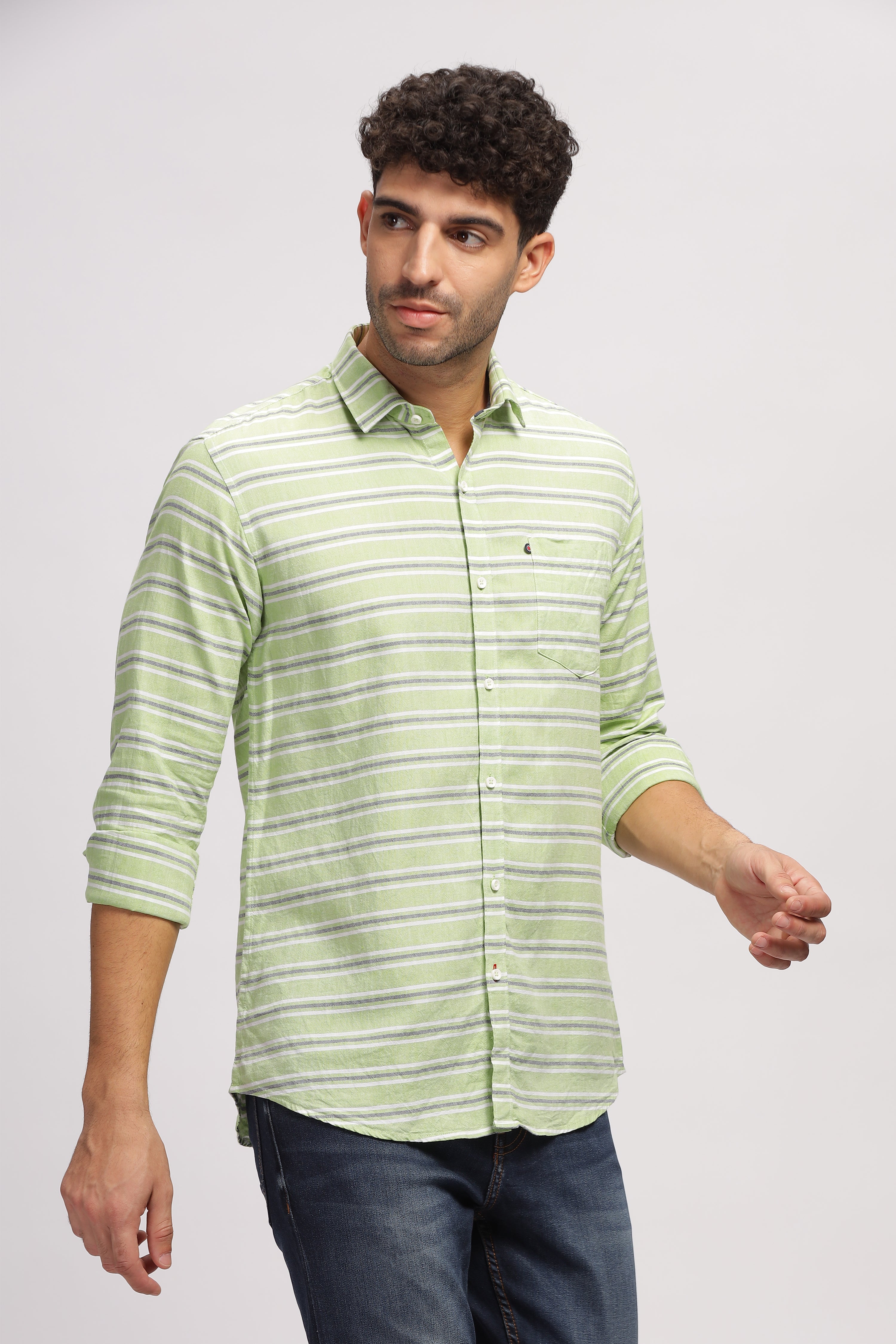 Mens striped casual shirt