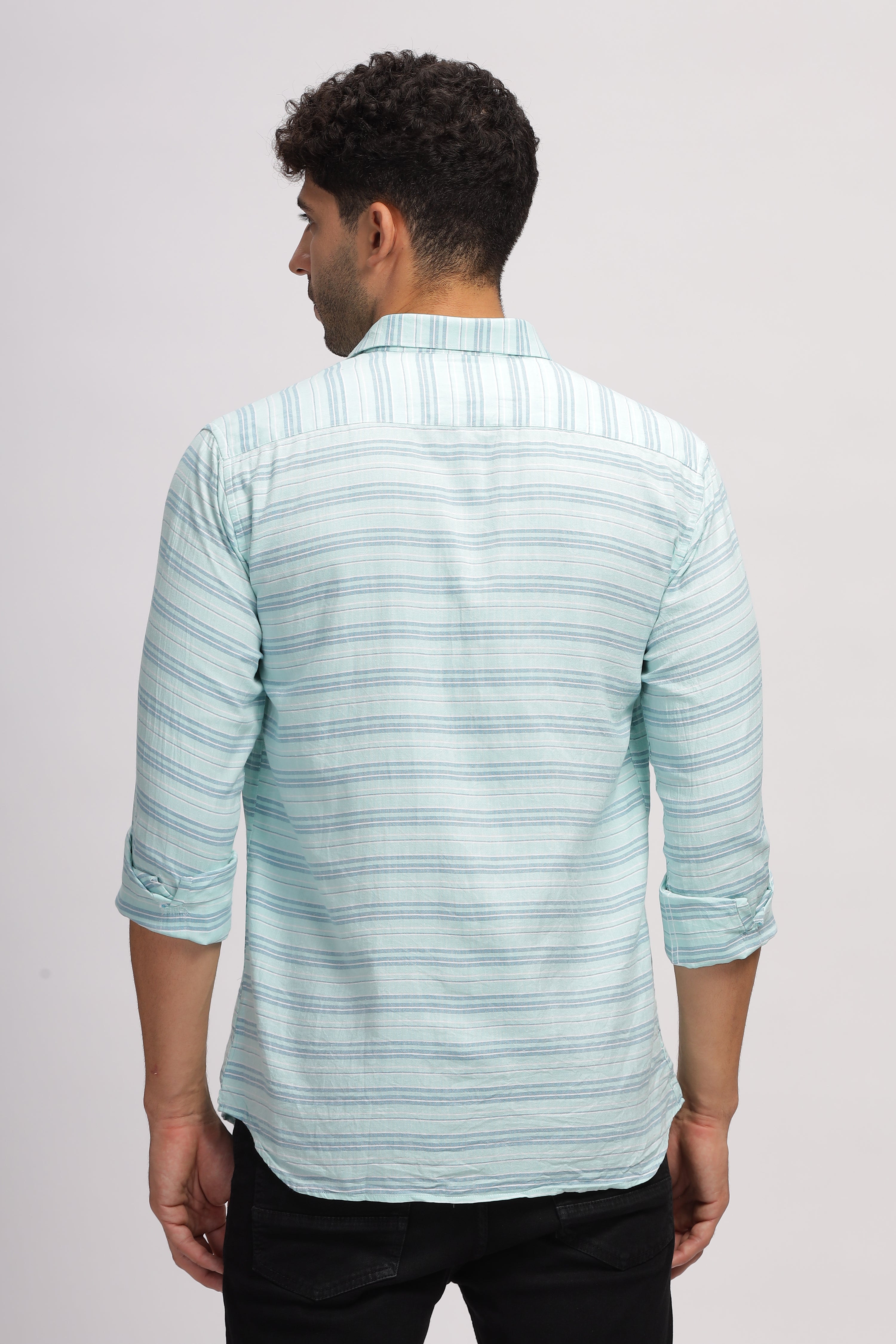 Striped Blue fit shirt for Men