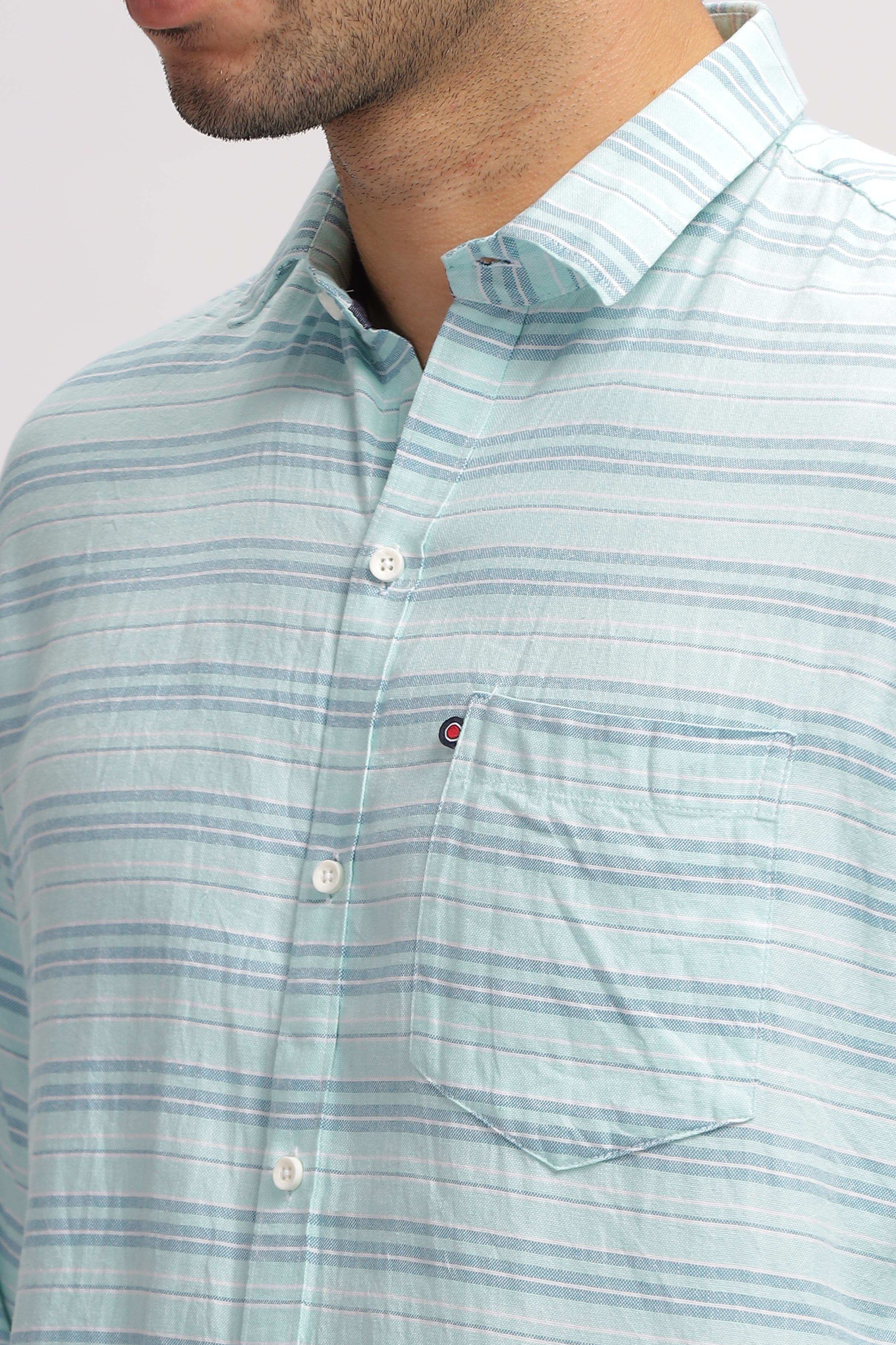 Striped Blue fit shirt for Men