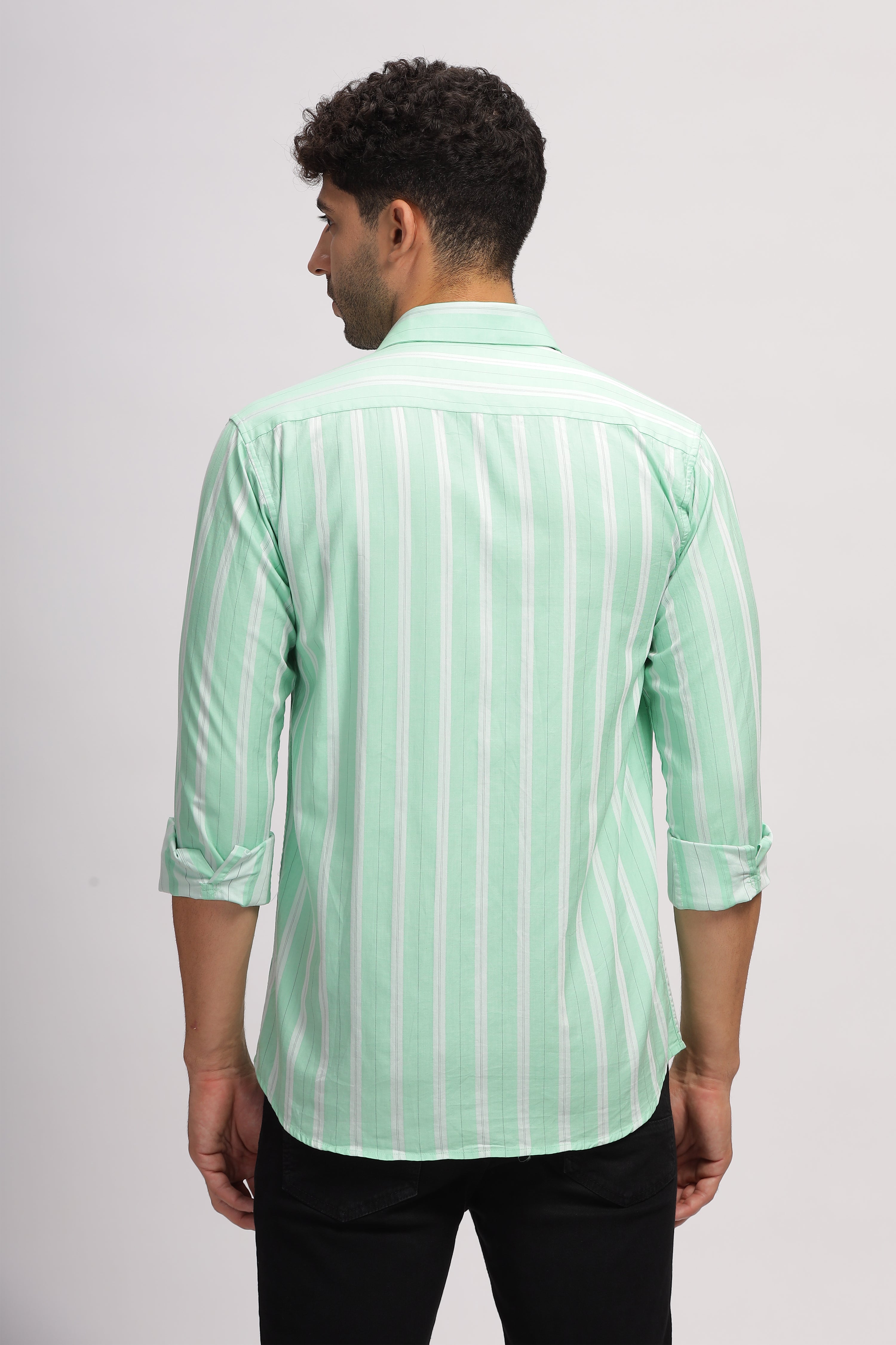 Green Striped shirt