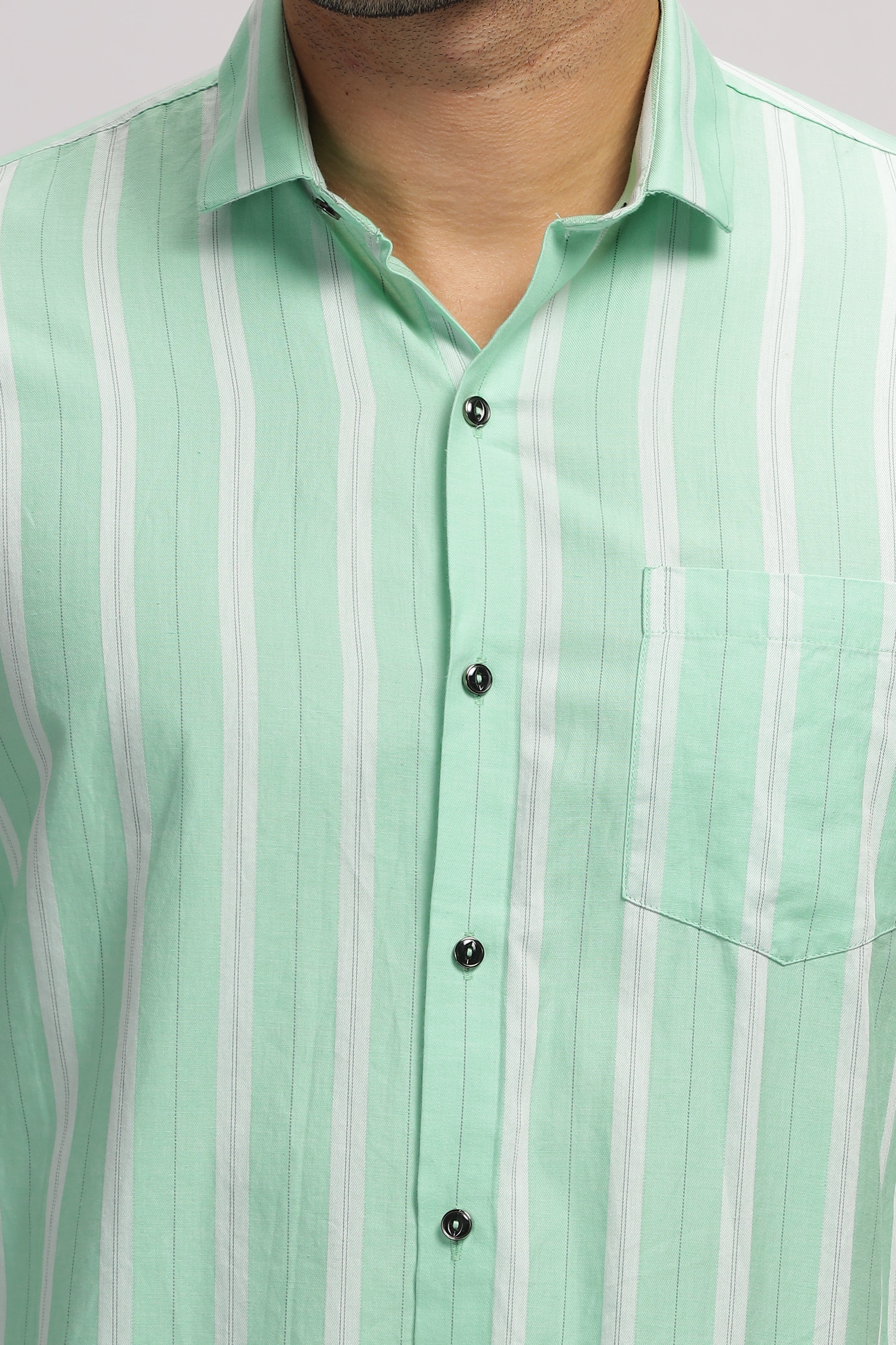 Green Striped shirt