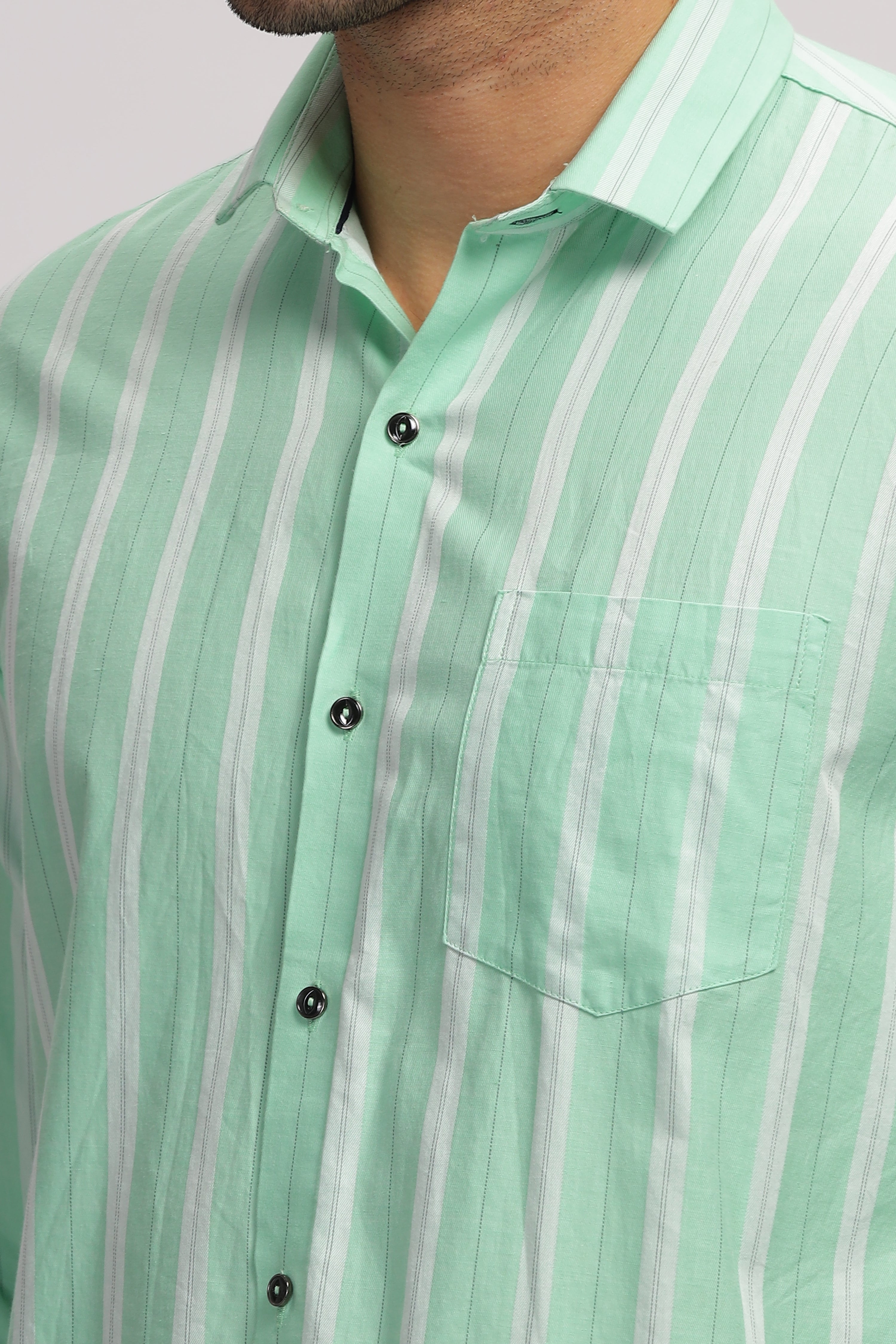 Green Striped shirt