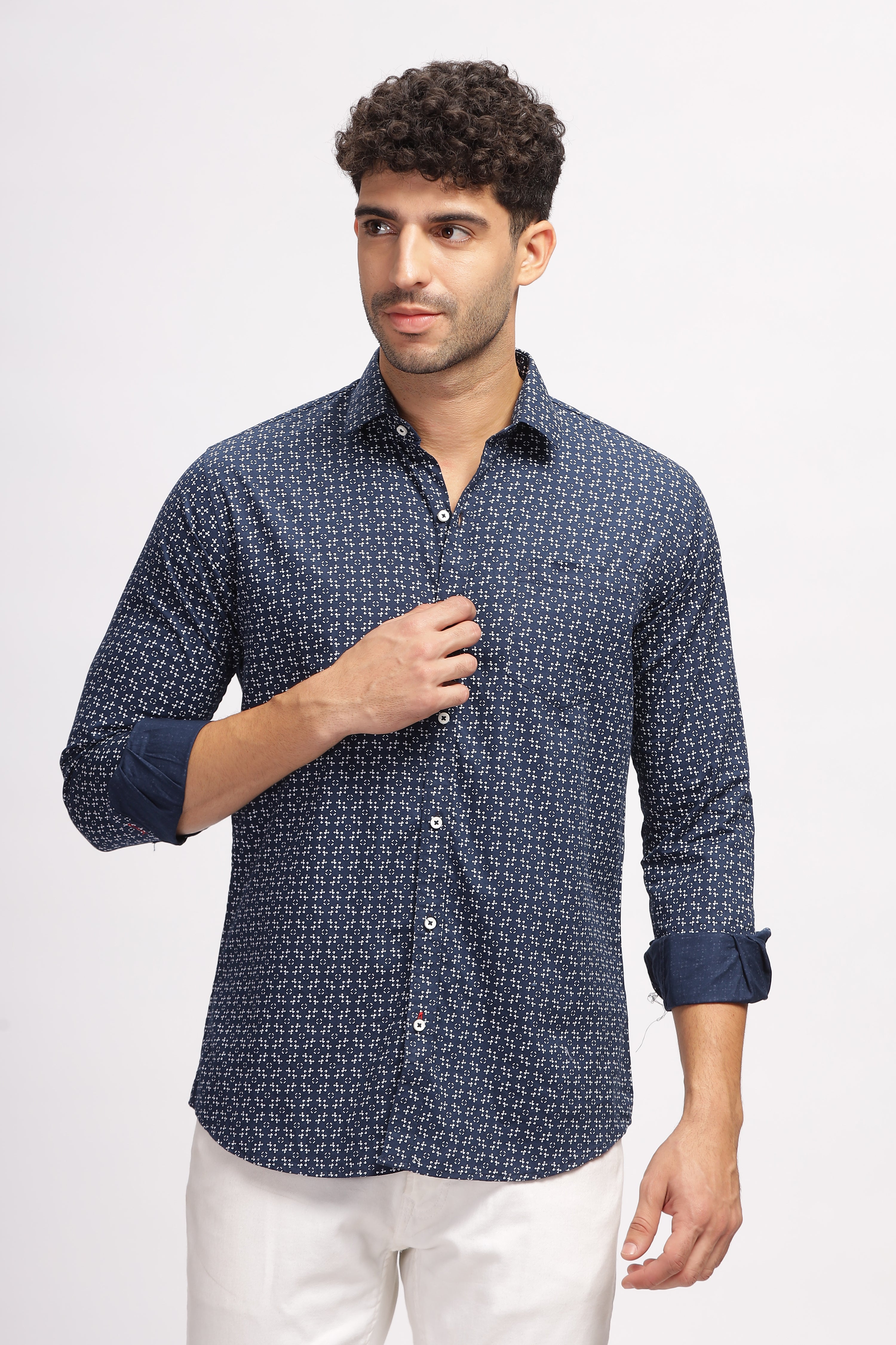 Exclusive Printed Blue Shirt