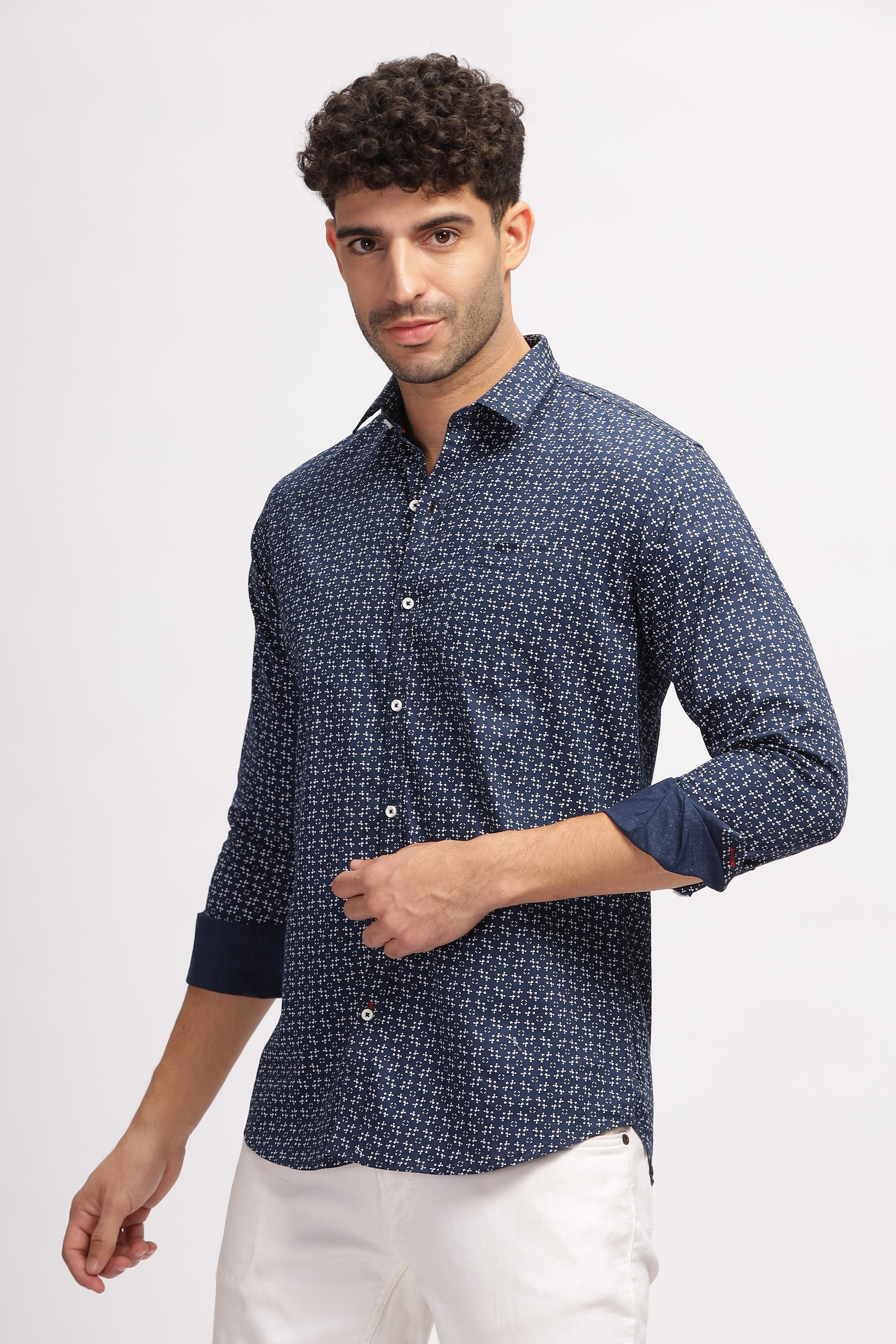 Exclusive Printed Blue Shirt