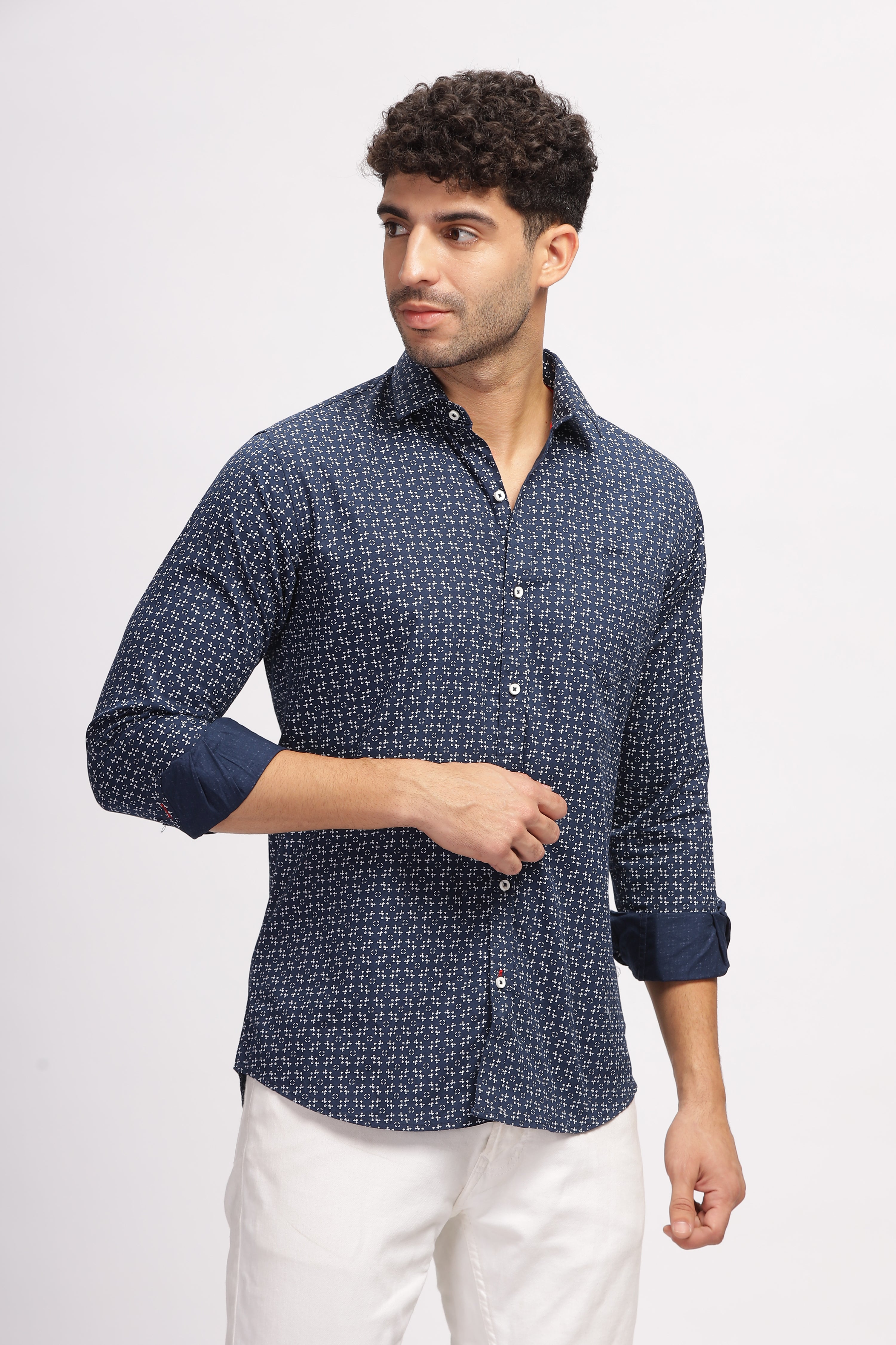 Exclusive Printed Blue Shirt