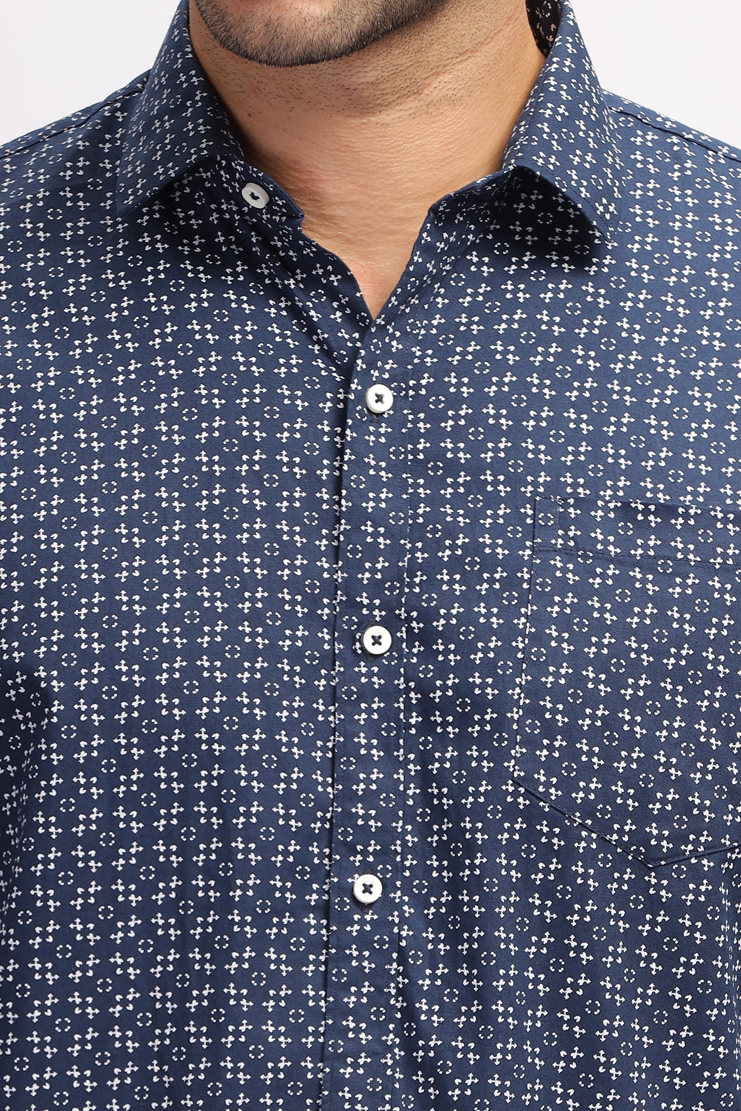 Exclusive Printed Blue Shirt