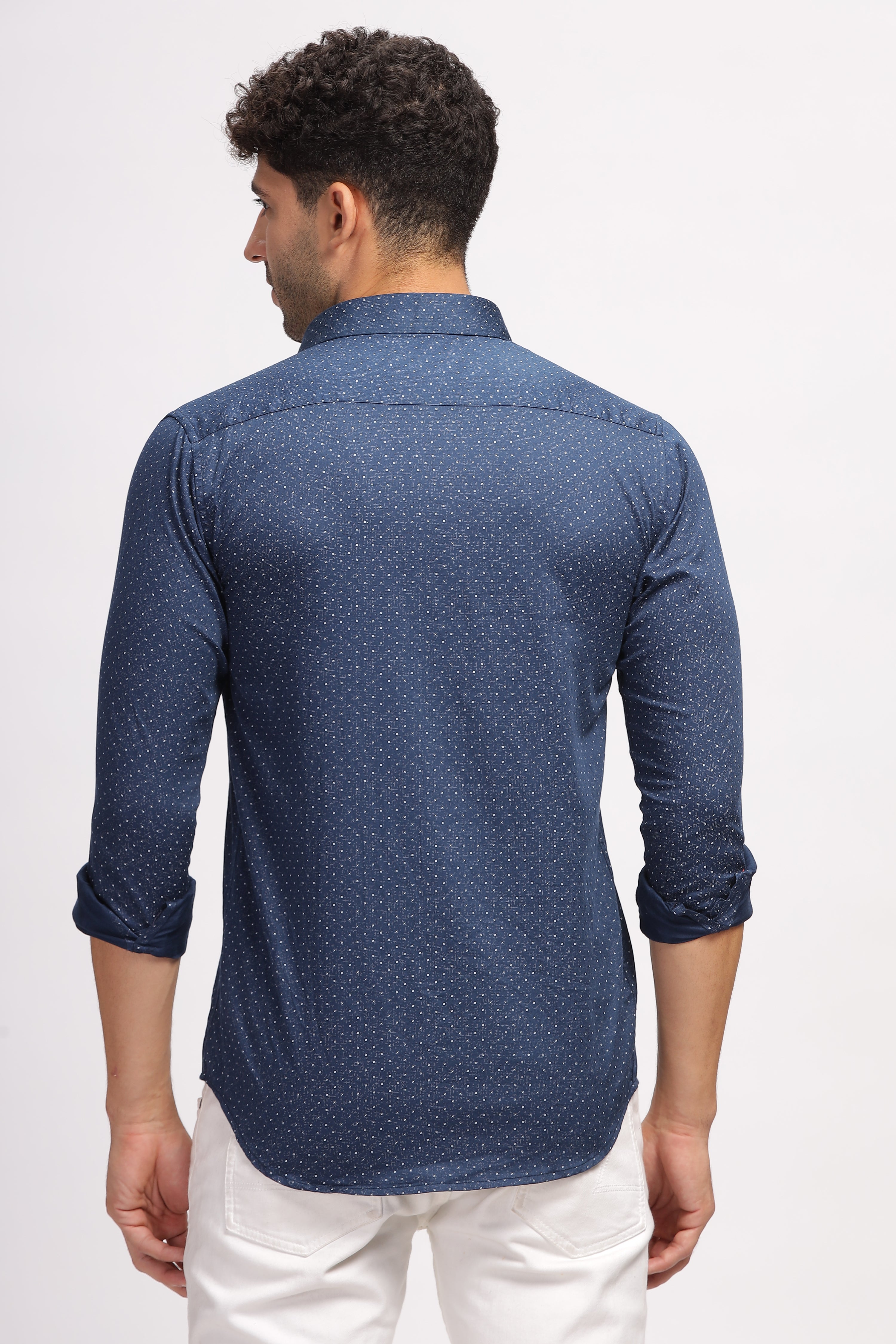 Blue Dotted Print shirt