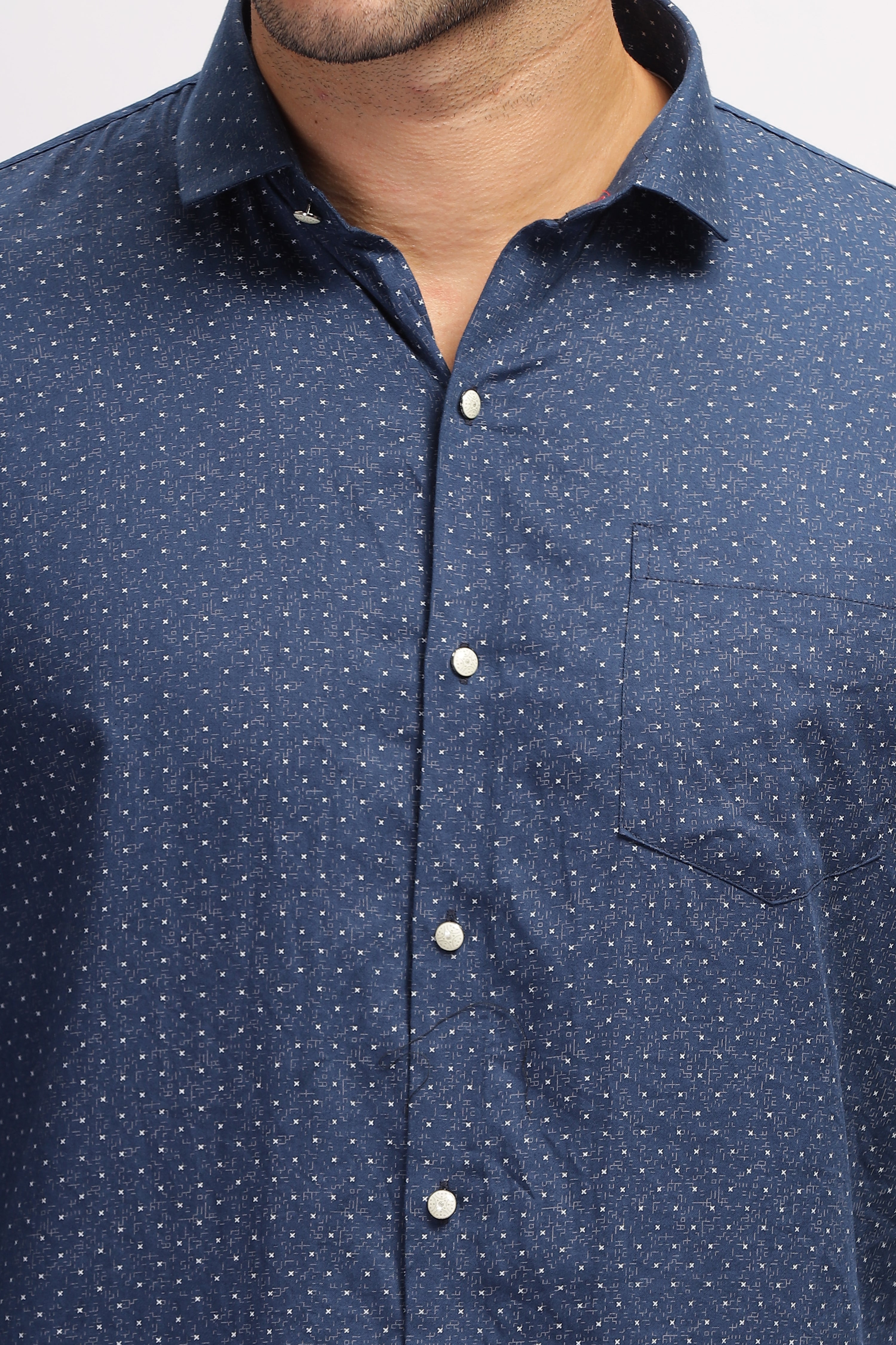 Blue Dotted Print shirt