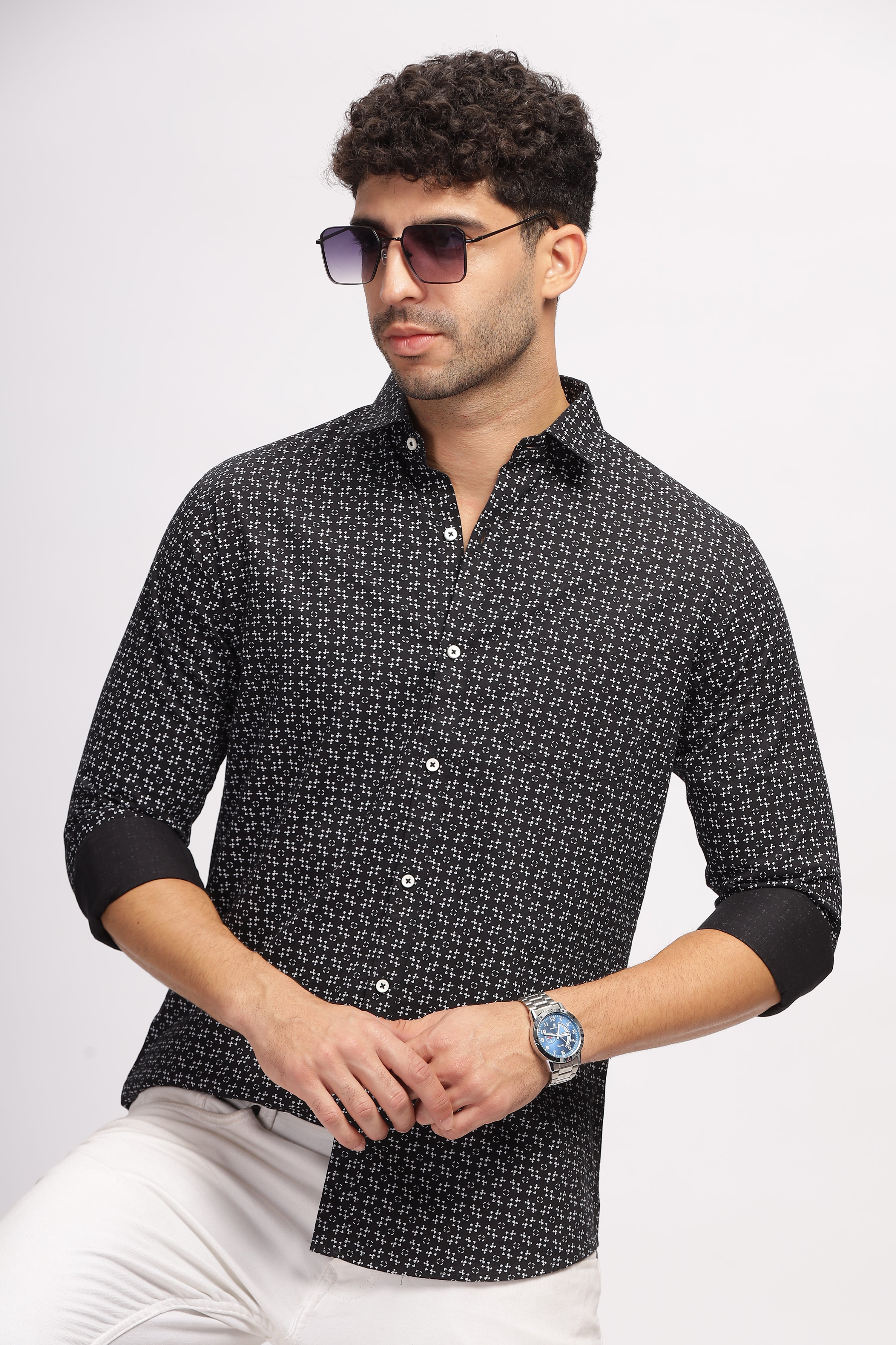 Exclusive Printed Black Shirt