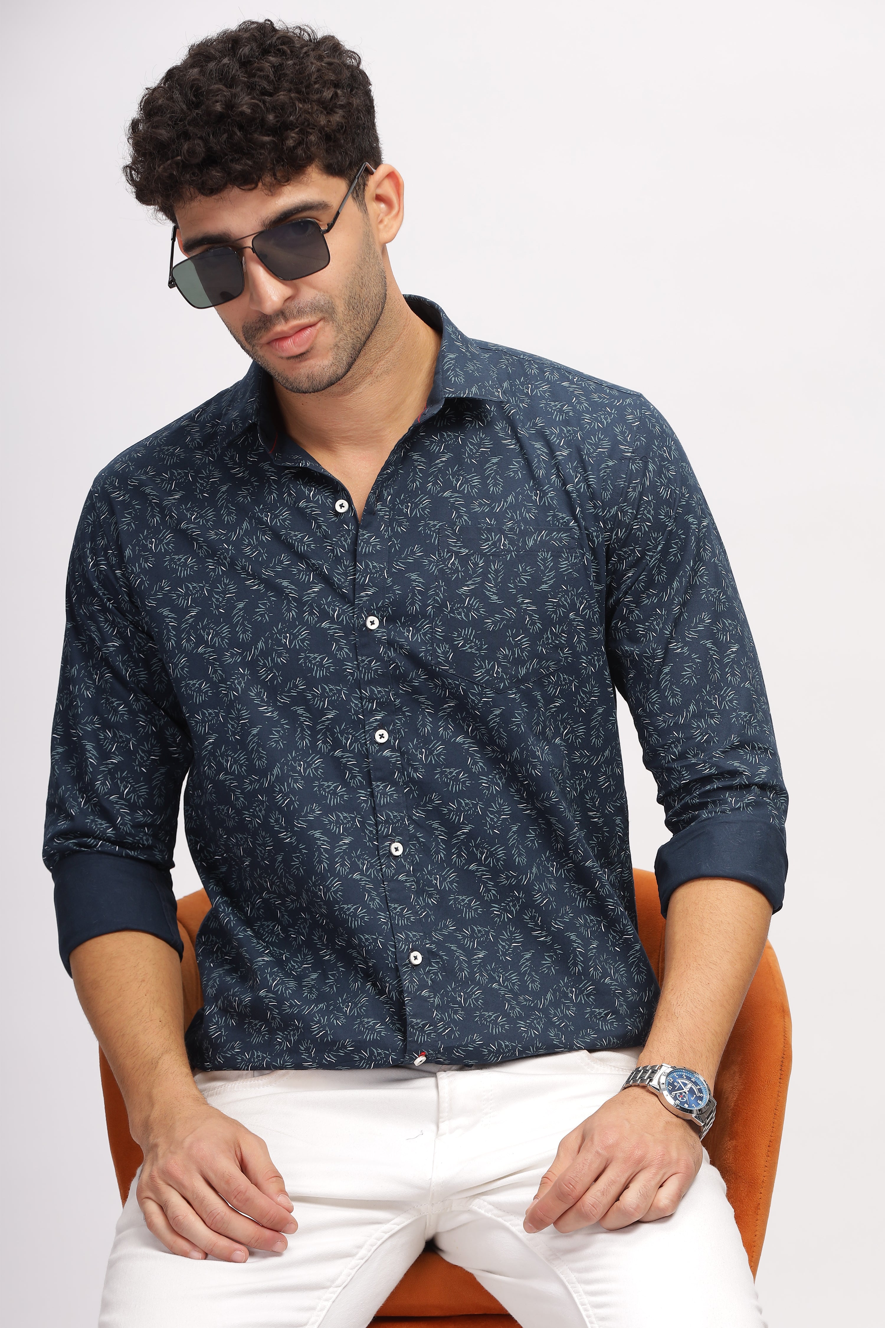 Blue Regular Printed shirt