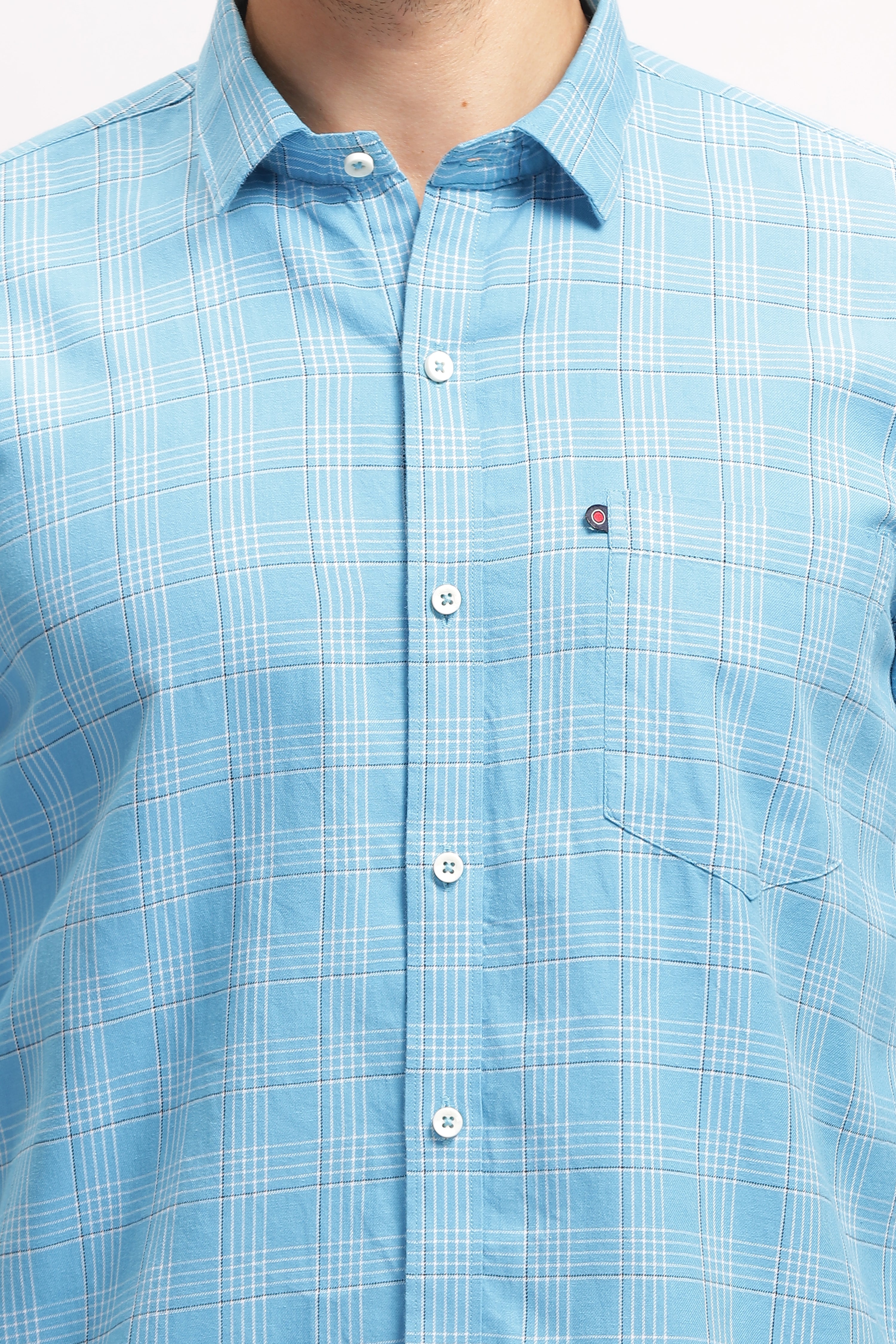 Quanta Blue Checks Shirt