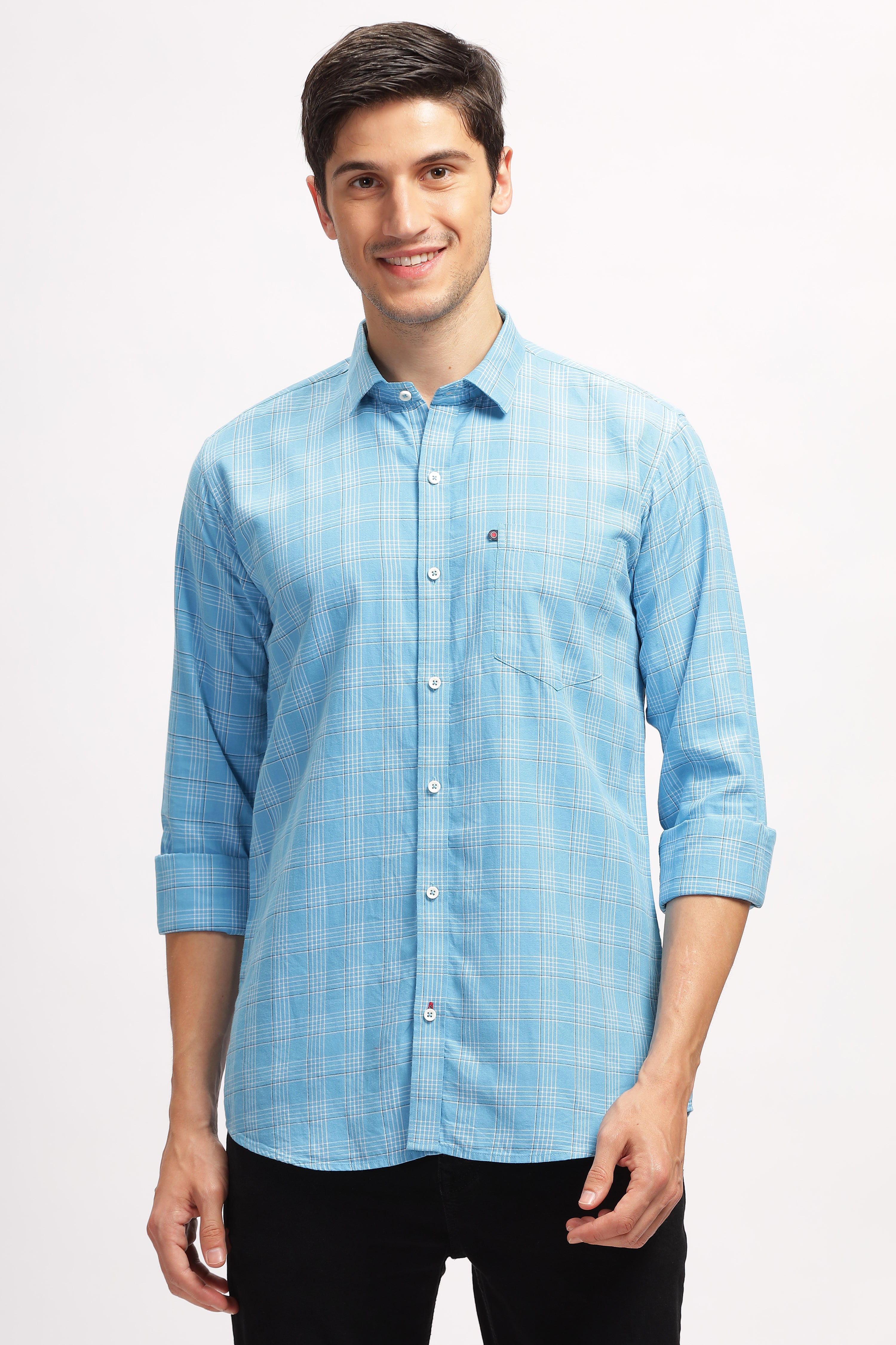 Quanta Blue Checks Shirt