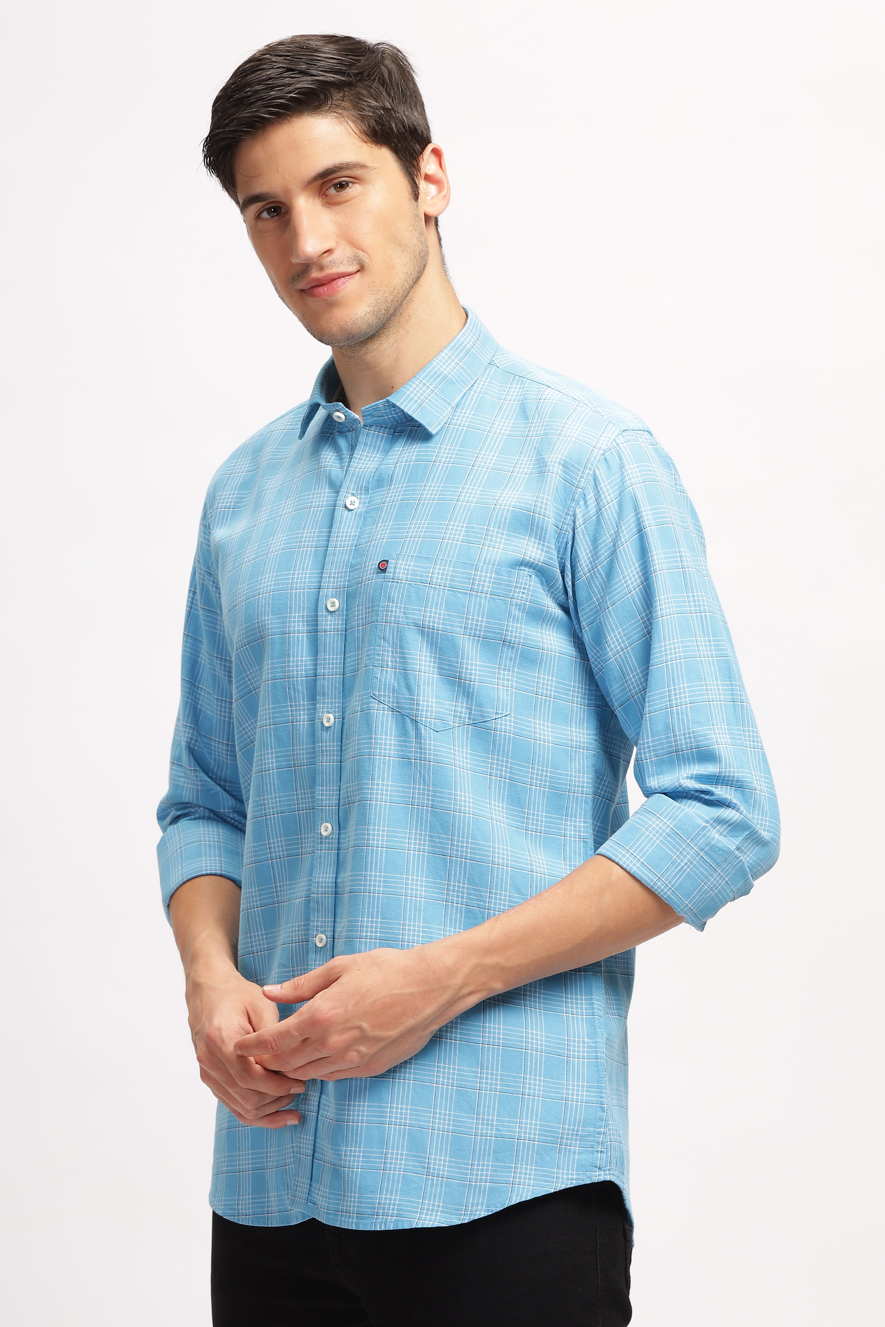 Quanta Blue Checks Shirt