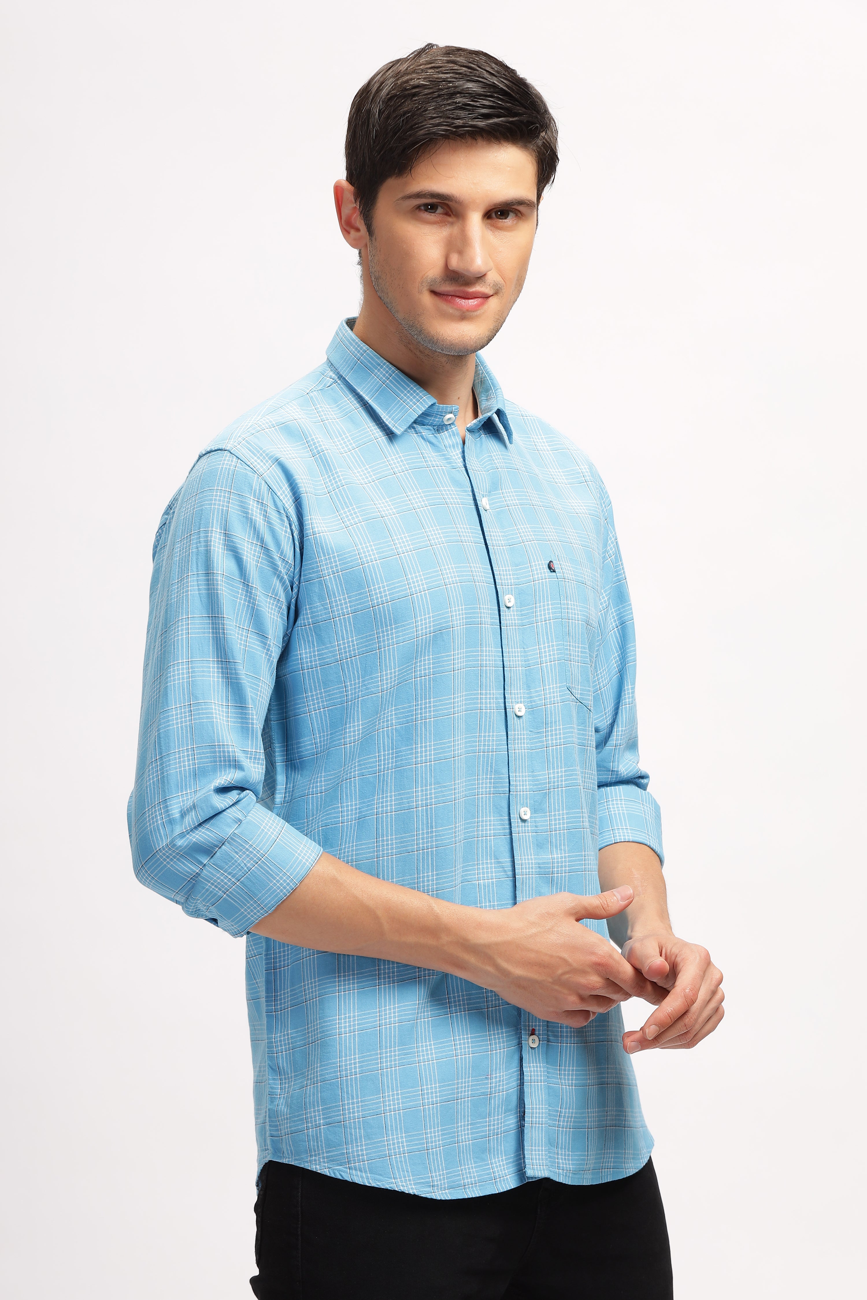 Quanta Blue Checks Shirt