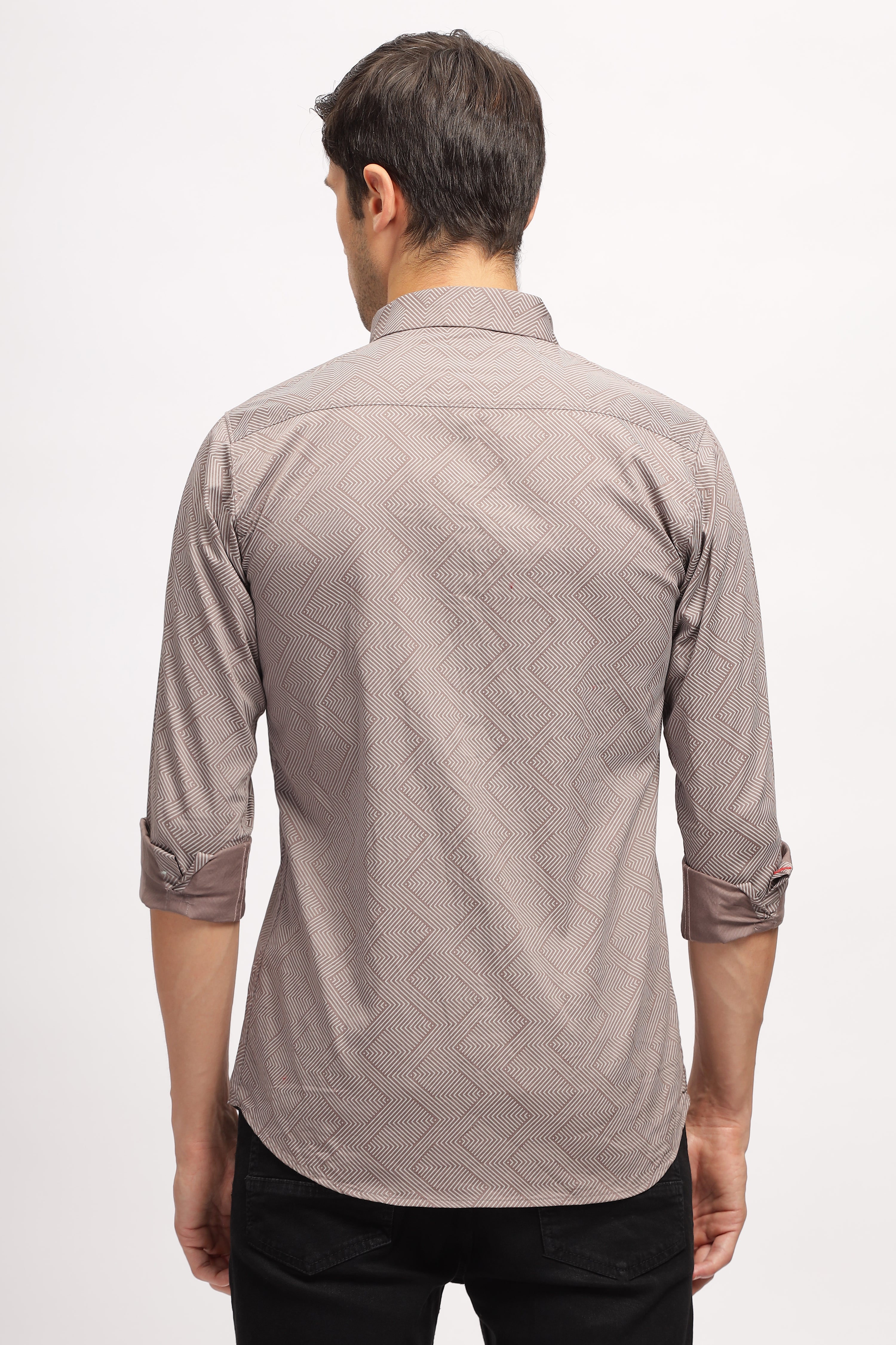 Arrow Array Grey Printed Shirt