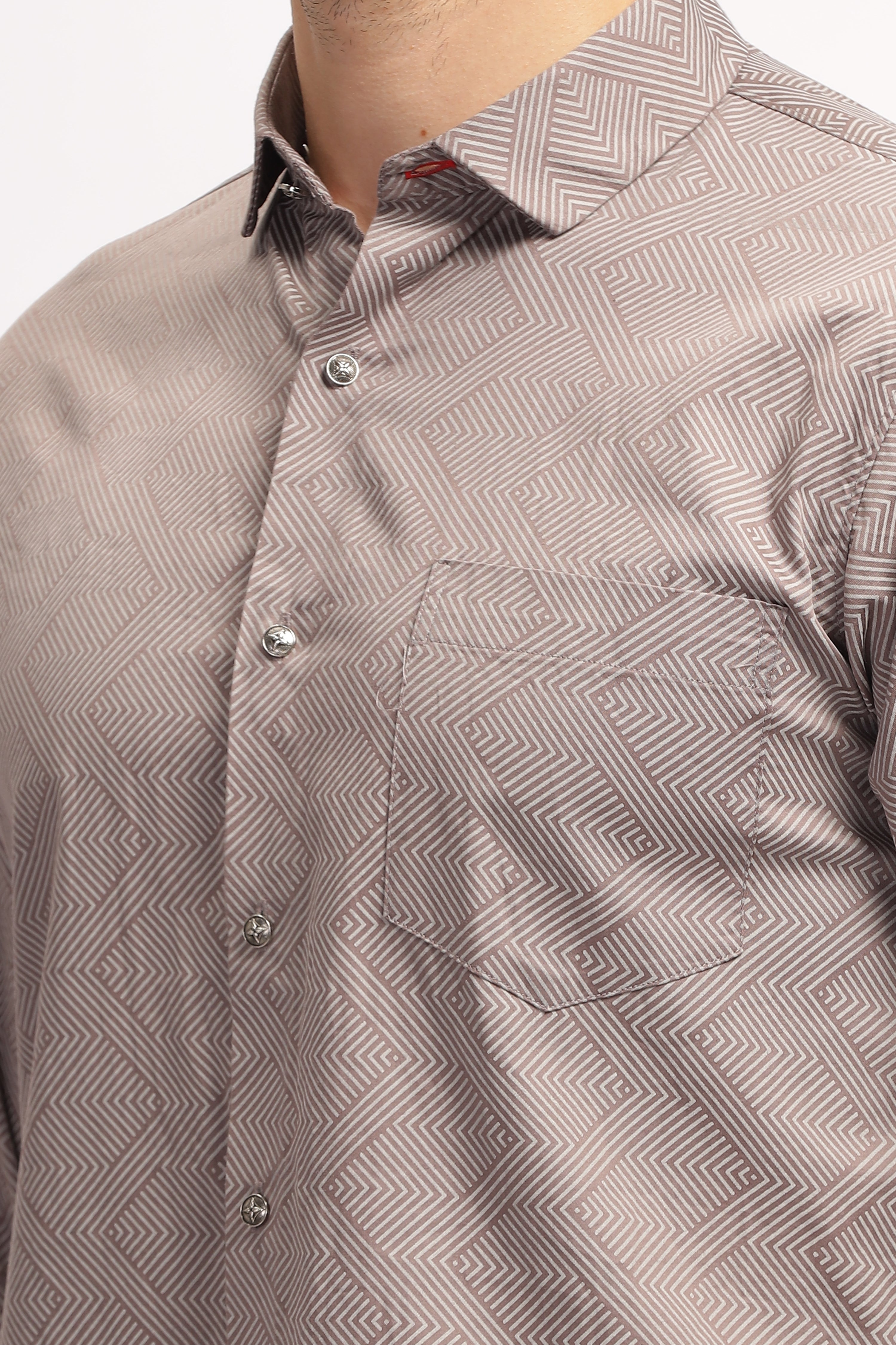 Arrow Array Grey Printed Shirt