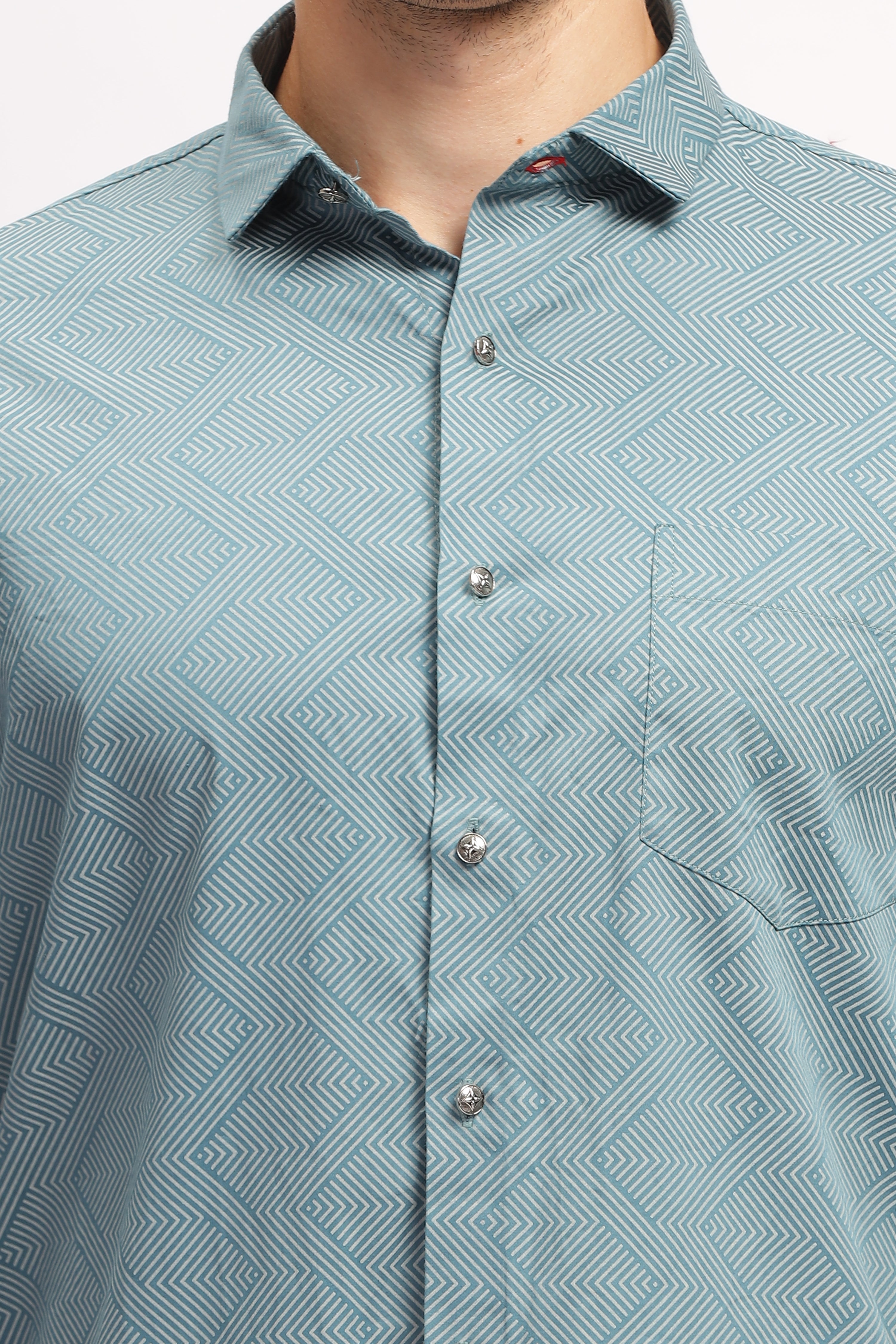 Arrow Array Blue Printed Shirt