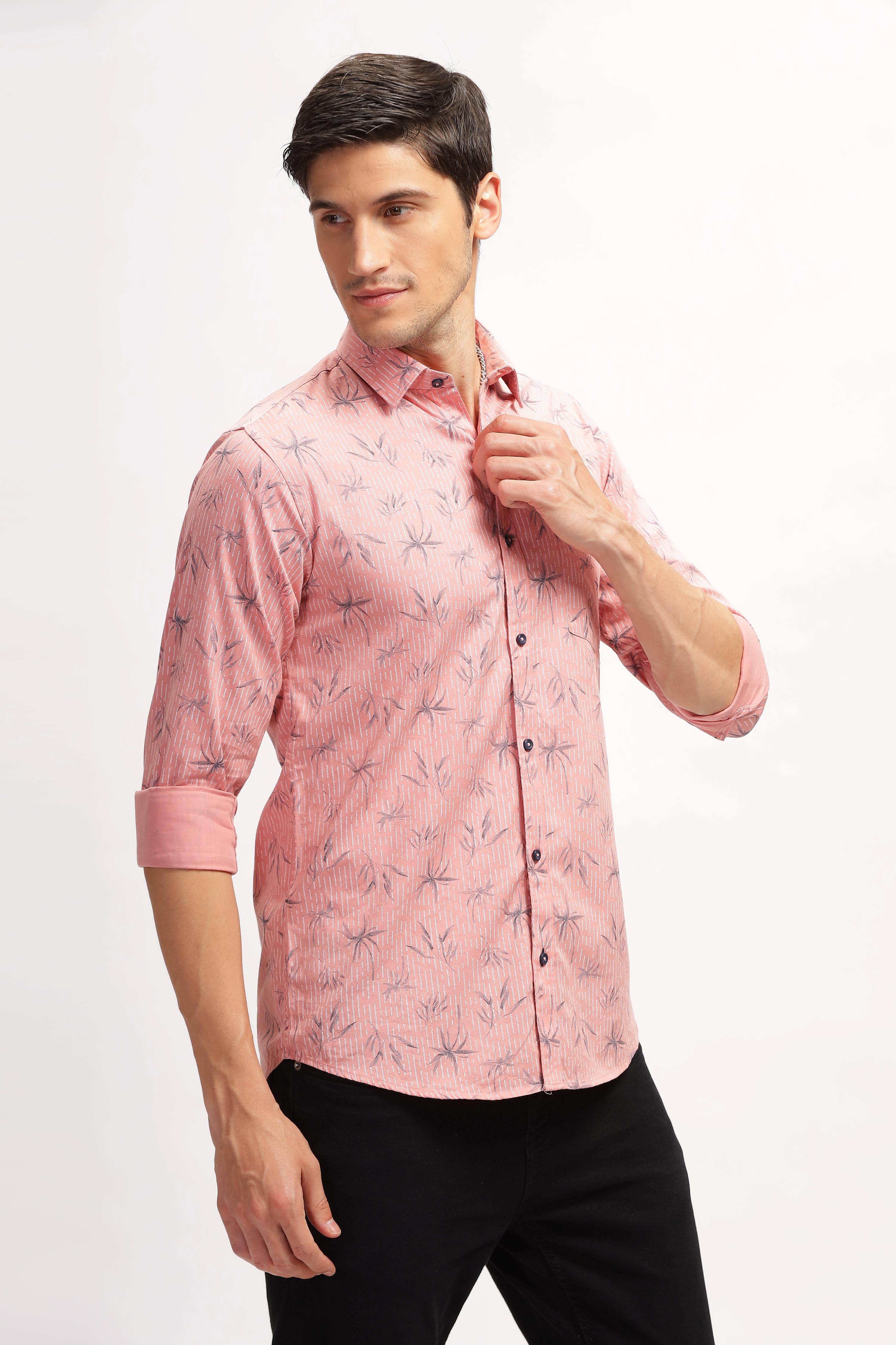 Eco Print Slate Pink Shirt