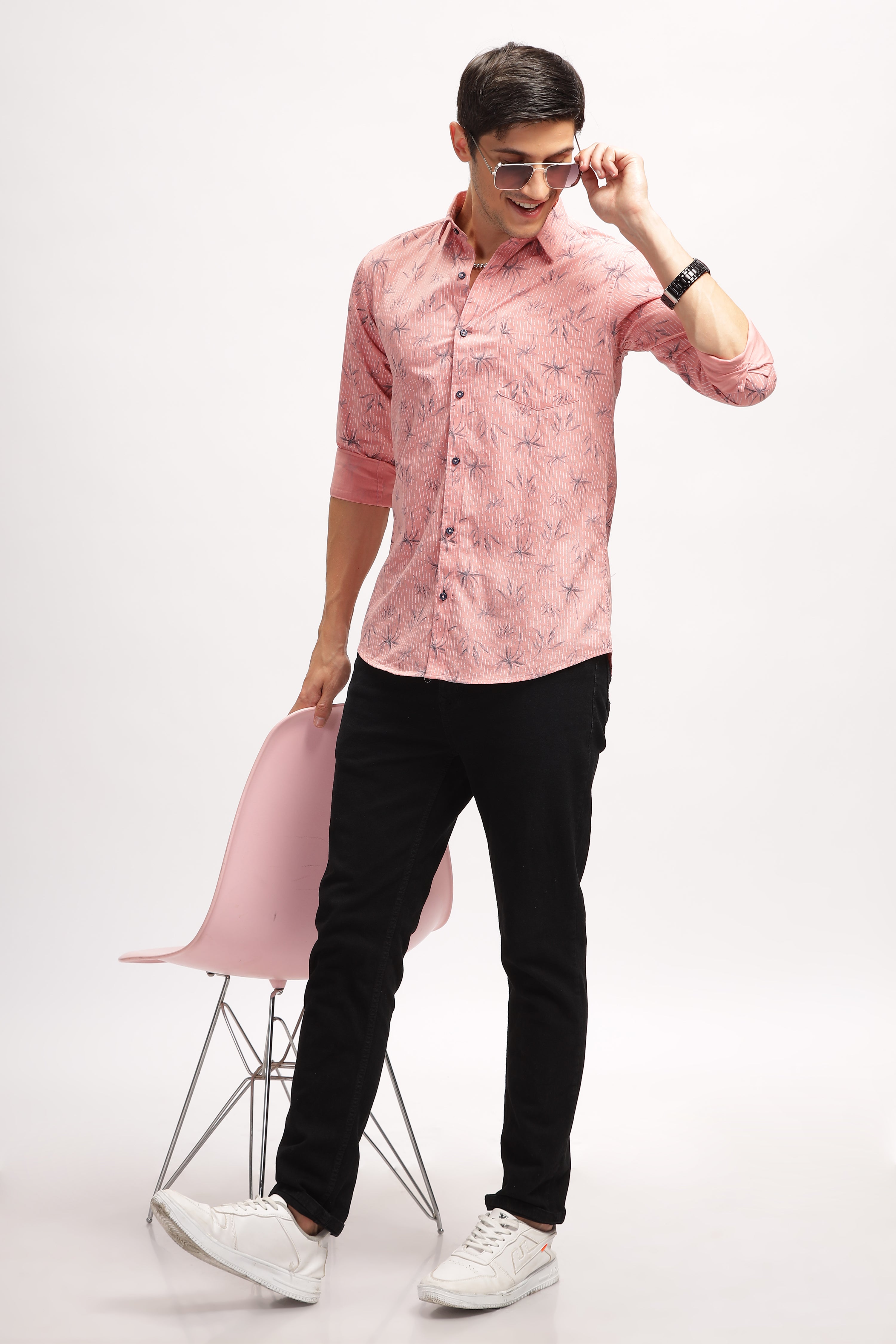 Eco Print Slate Pink Shirt