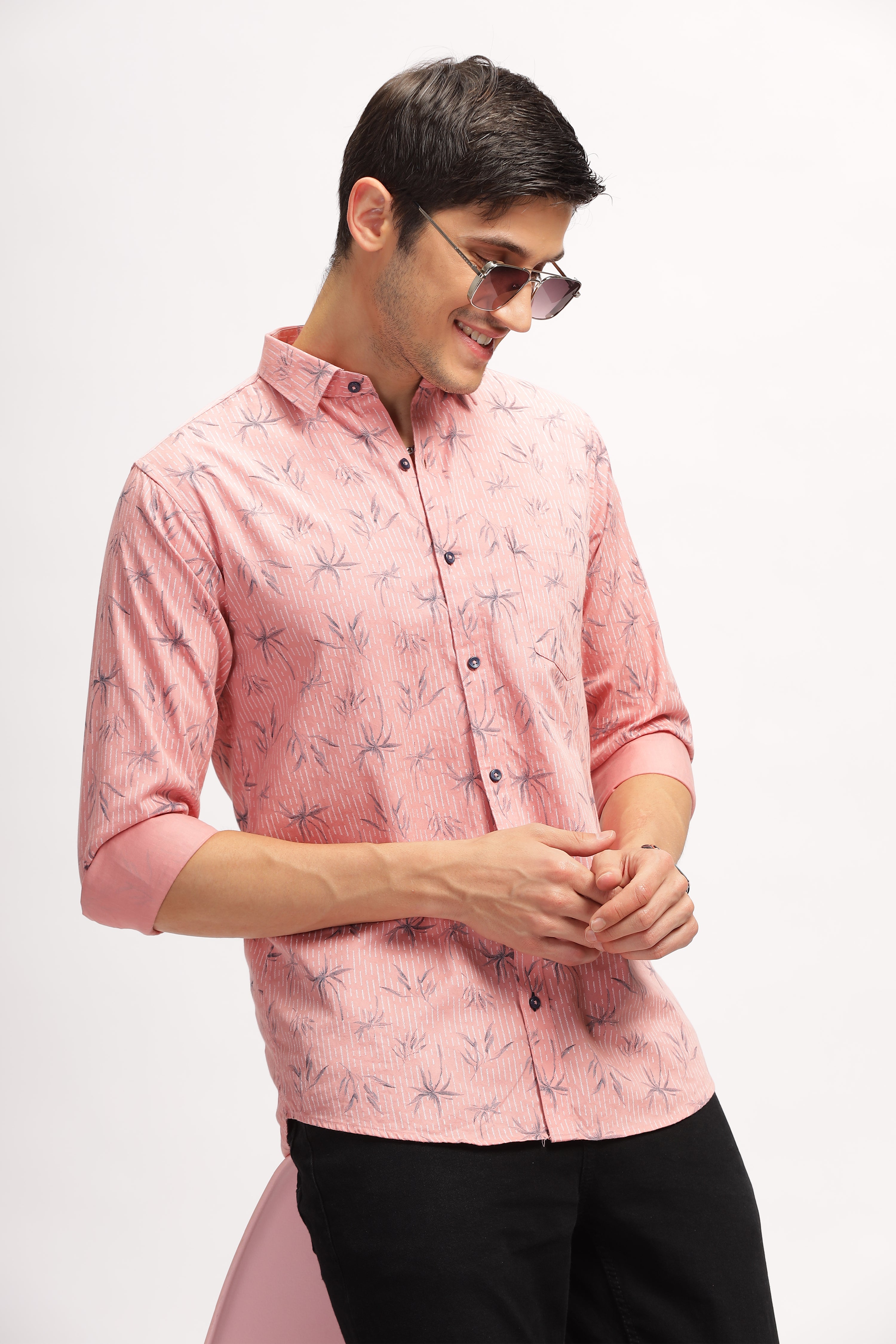 Eco Print Slate Pink Shirt