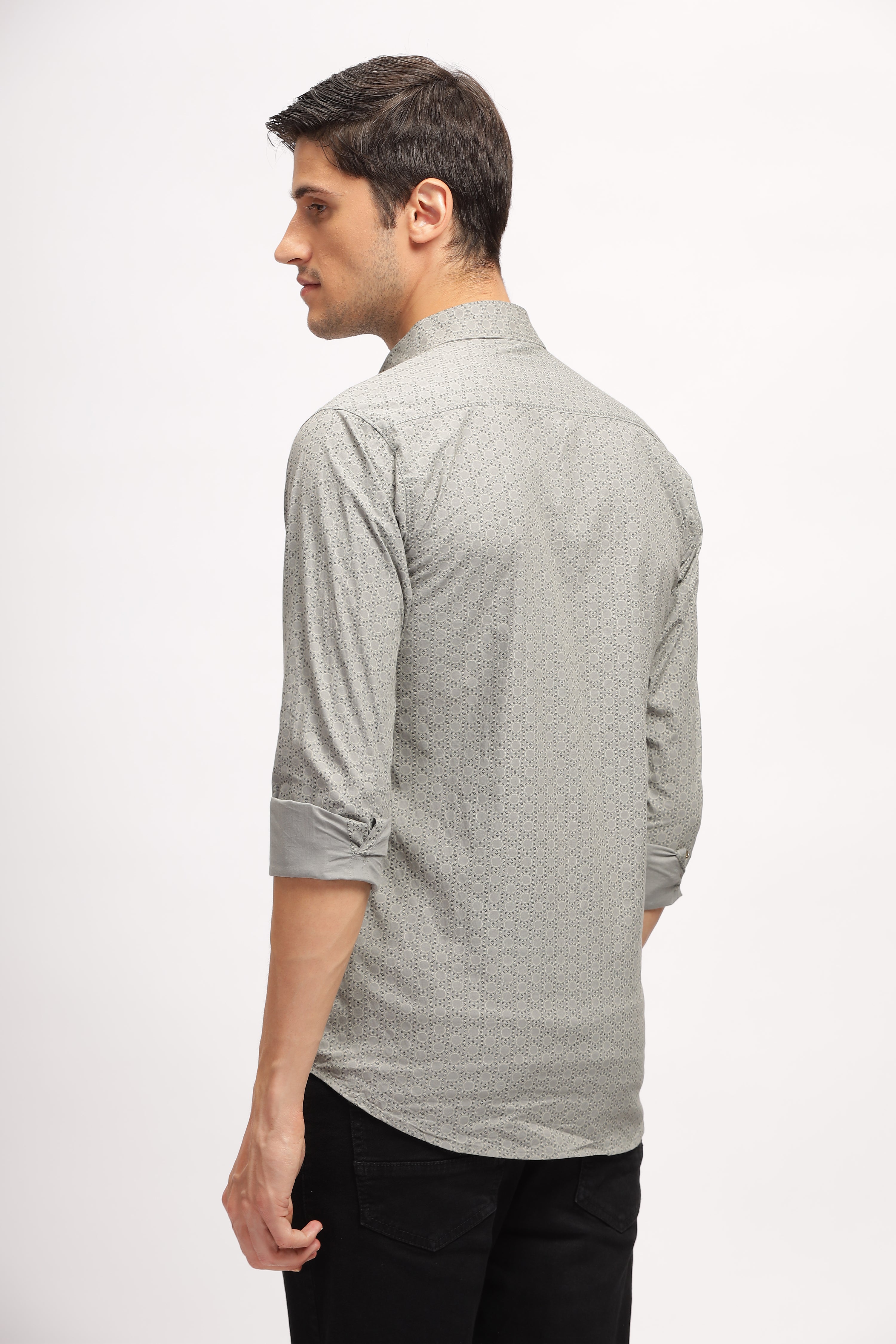 Sun Printed Grey Shirt