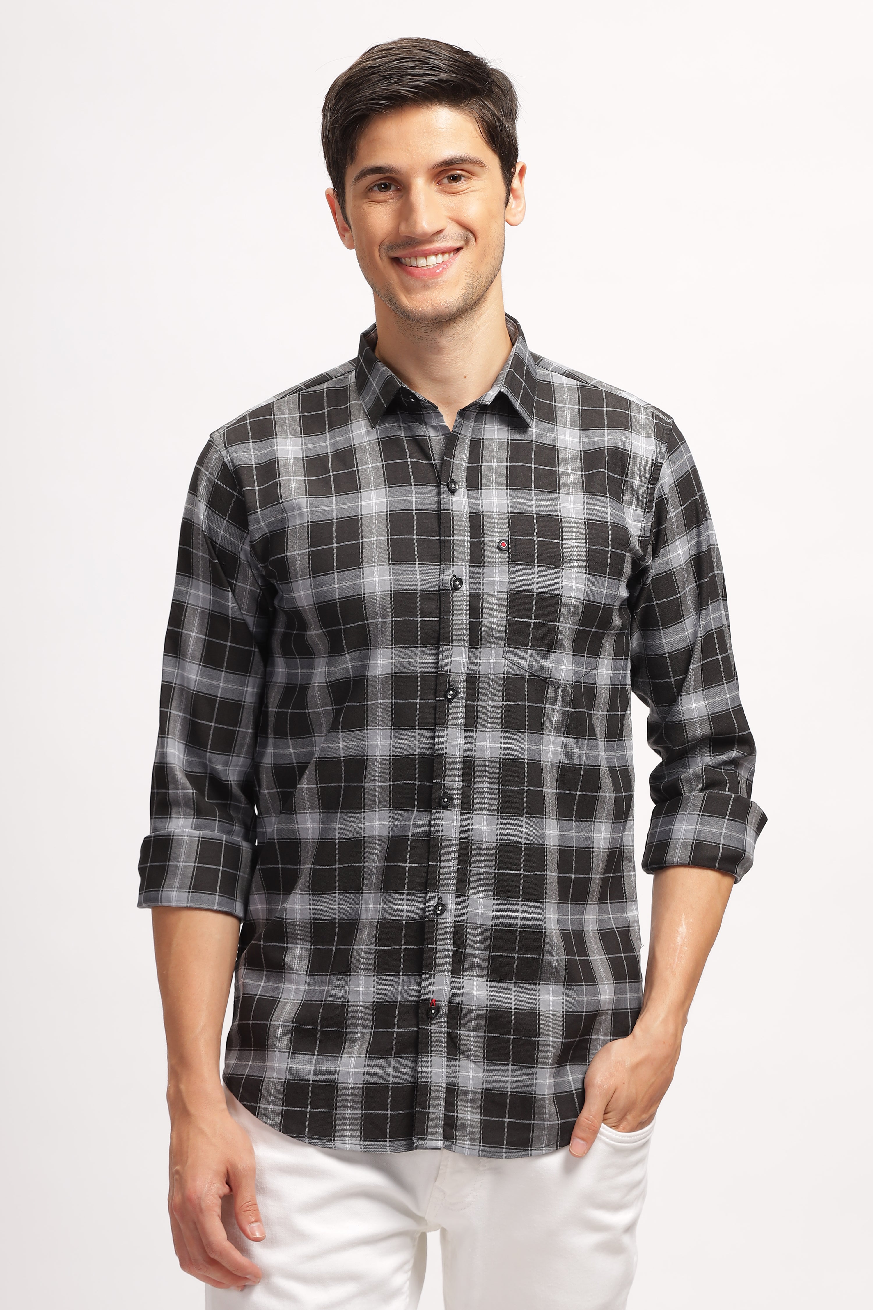 Bold Square Black Checks Shirt