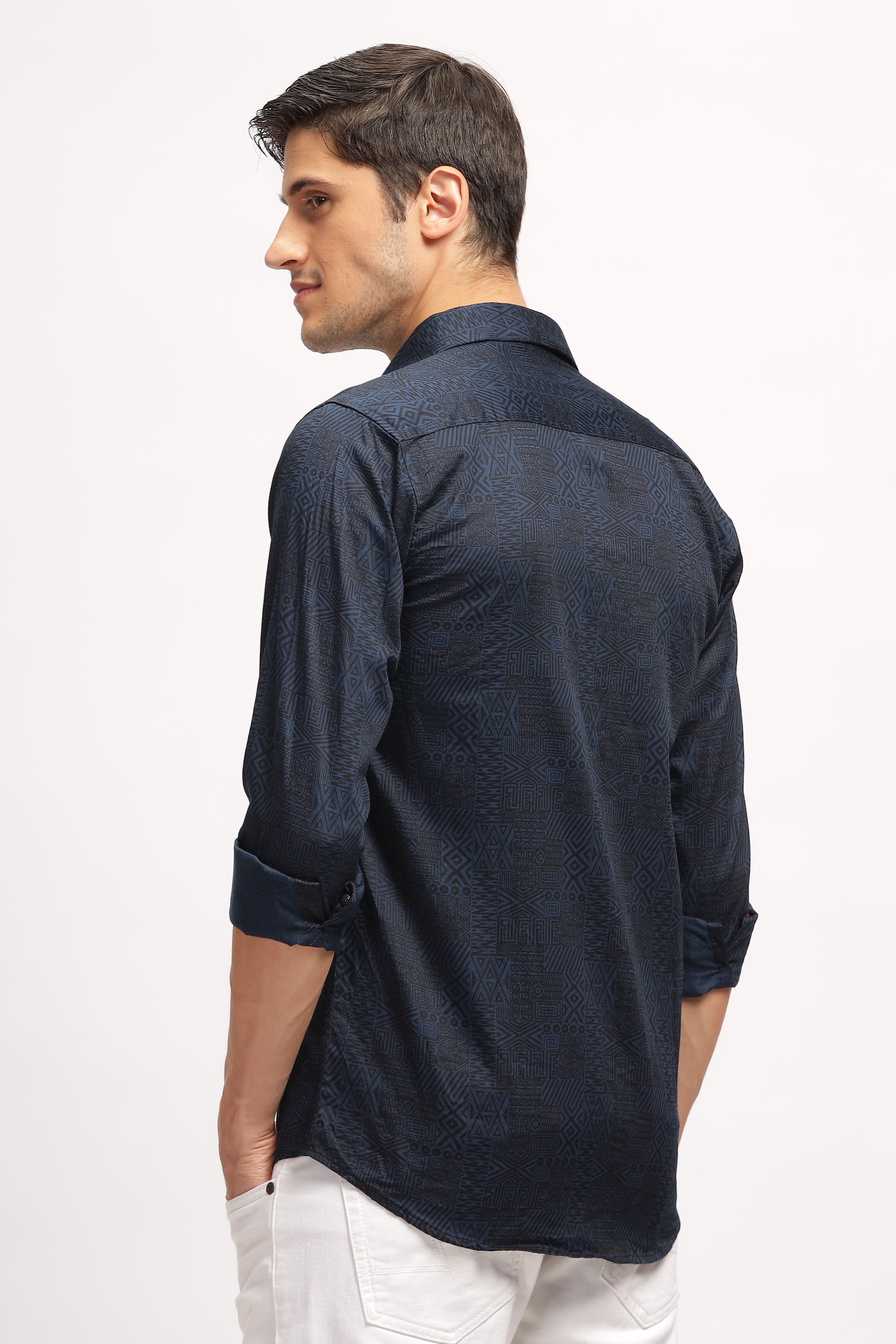 Artiful Navy Blue Corduroy Shirt