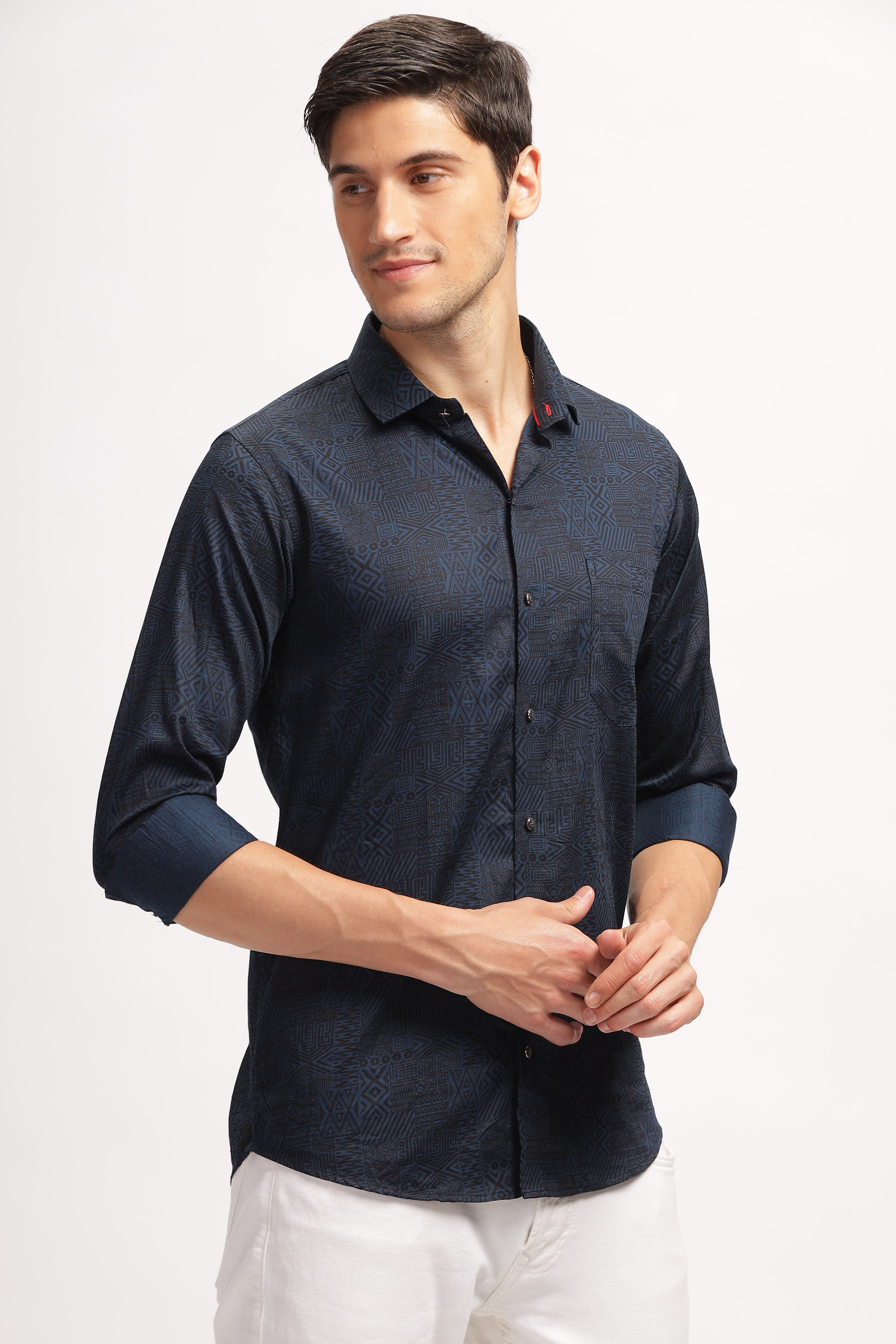 Artiful Navy Blue Corduroy Shirt