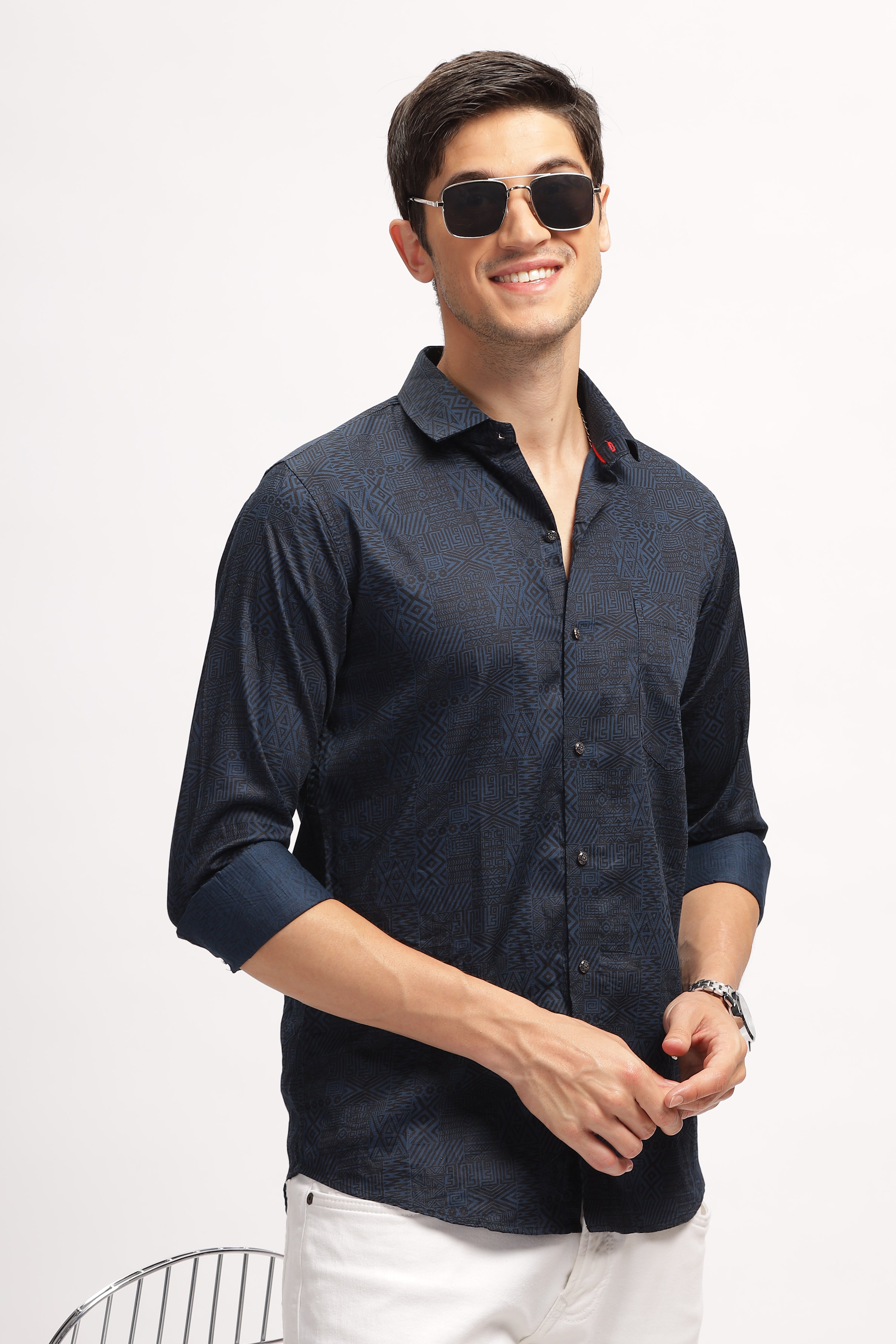 Artiful Navy Blue Corduroy Shirt