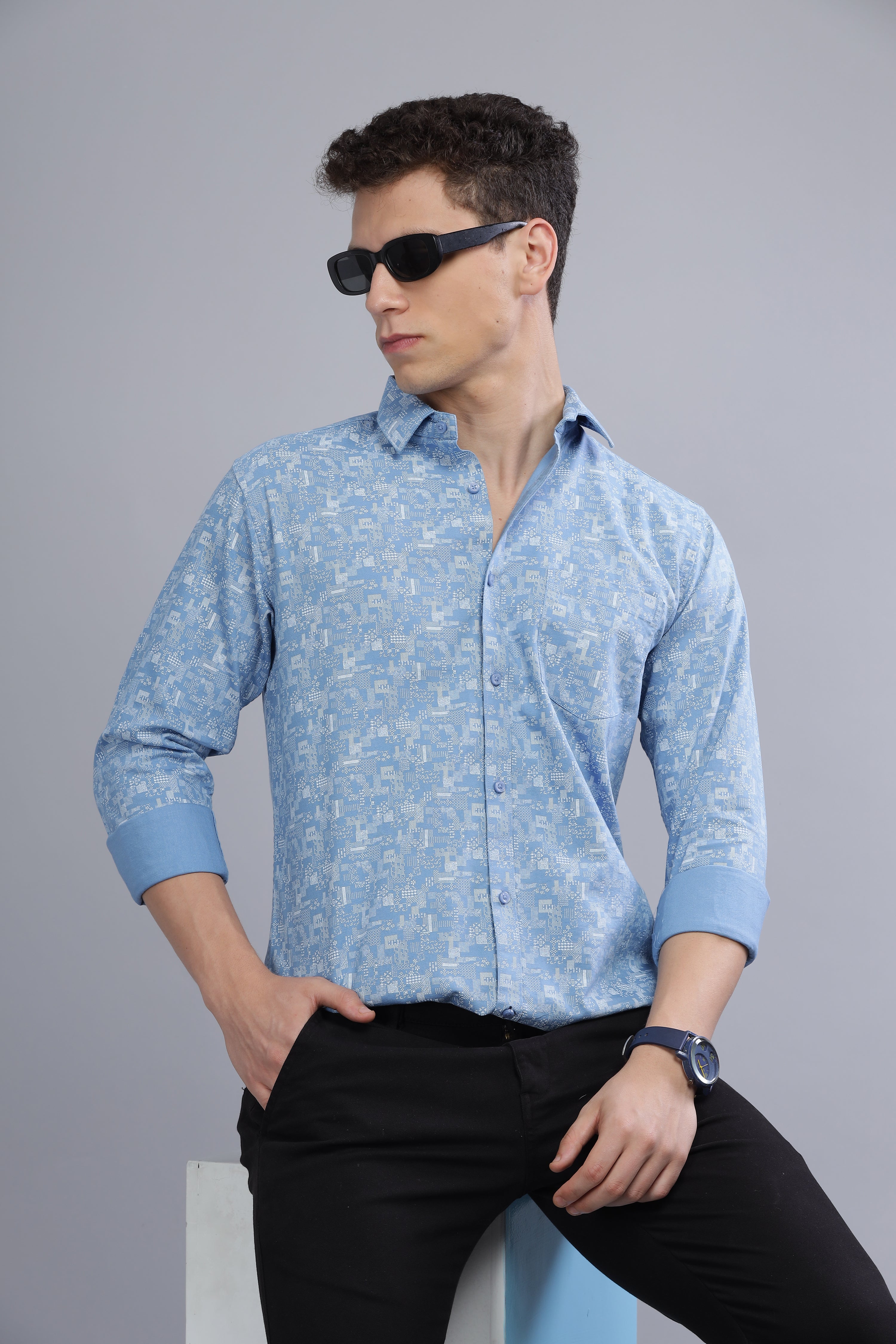 Poetry Paisley Blue Shirt