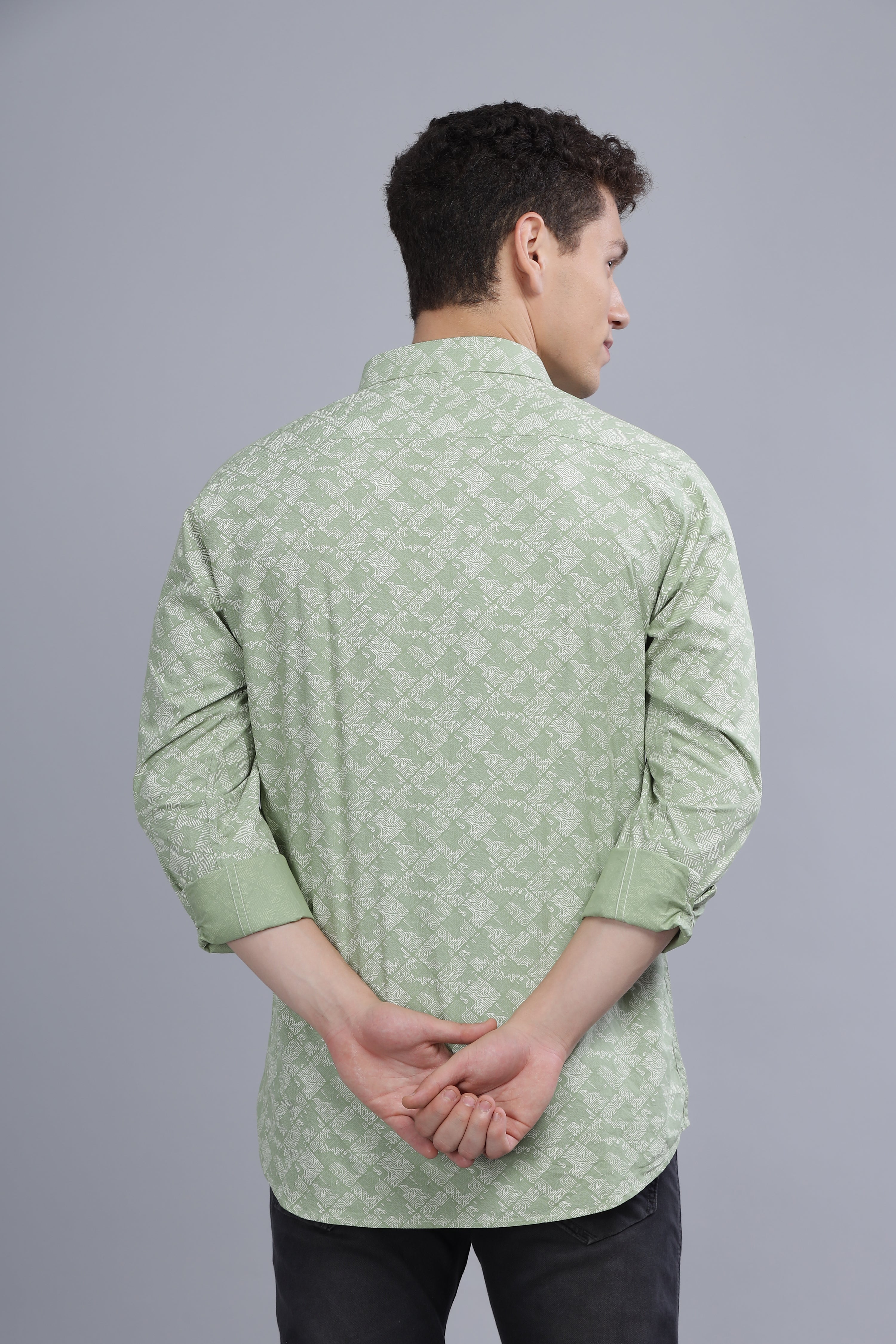 Green Printed Digital Shirt