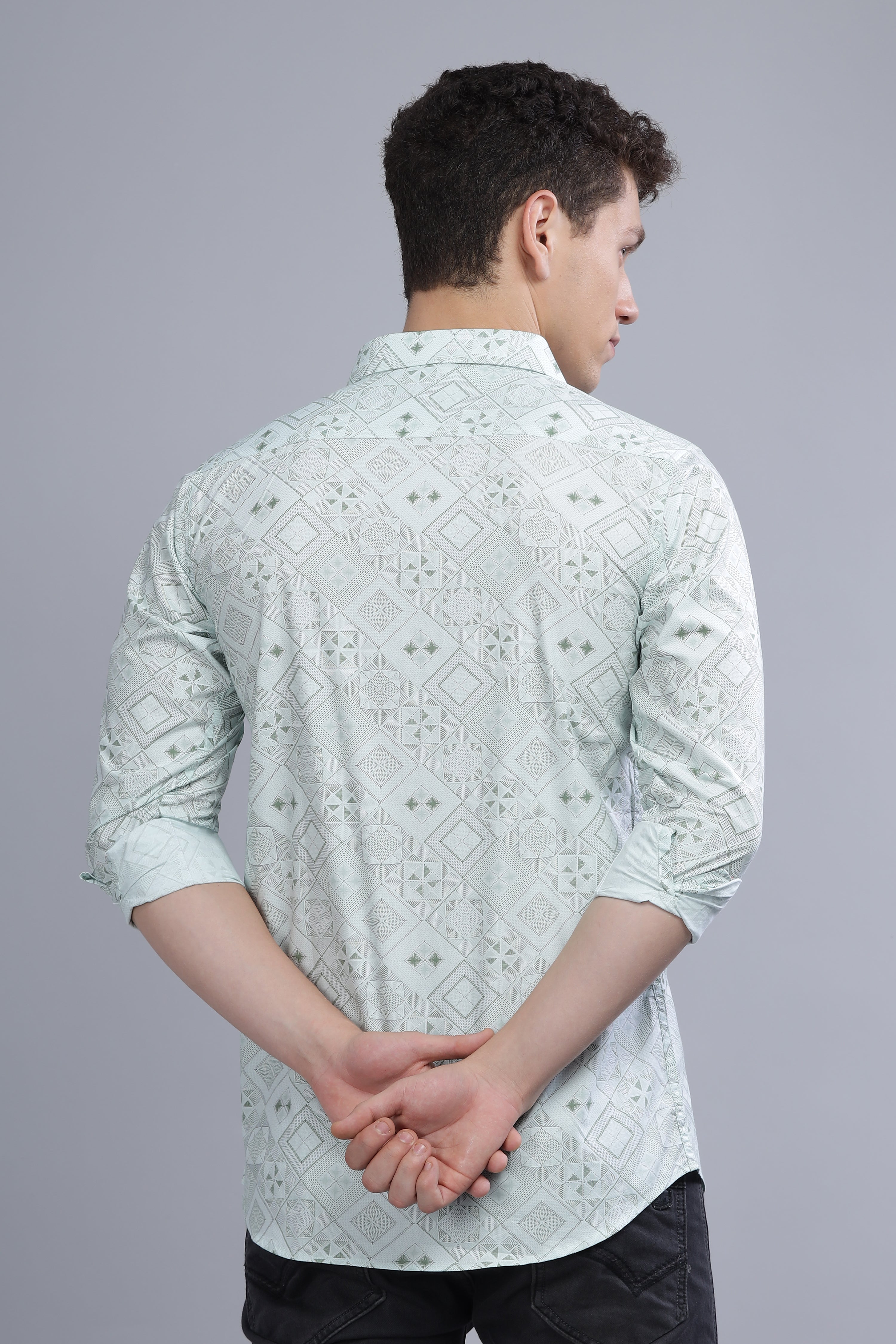 HERITAGE PAISLEY GREEN SHIRT