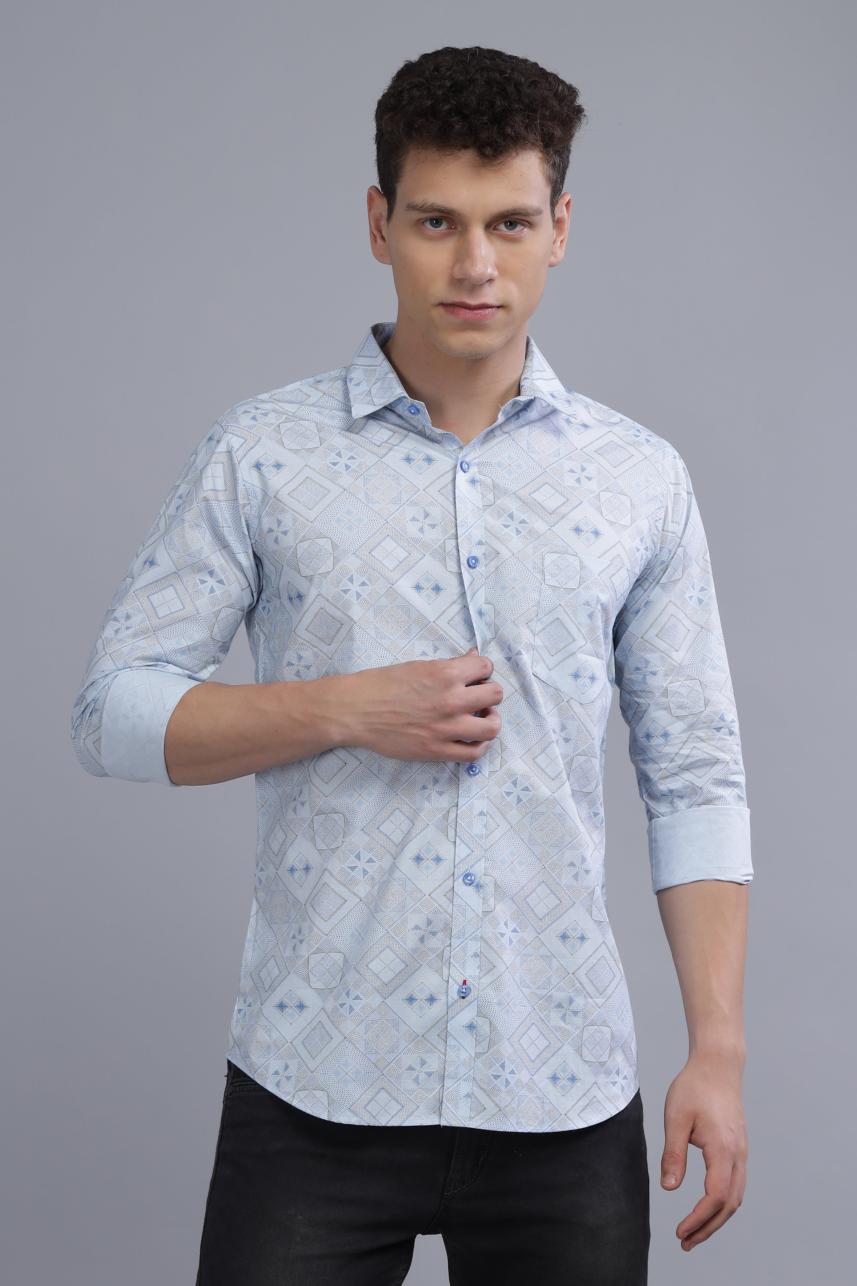 HERITAGE PAISLEY BLUE SHIRT