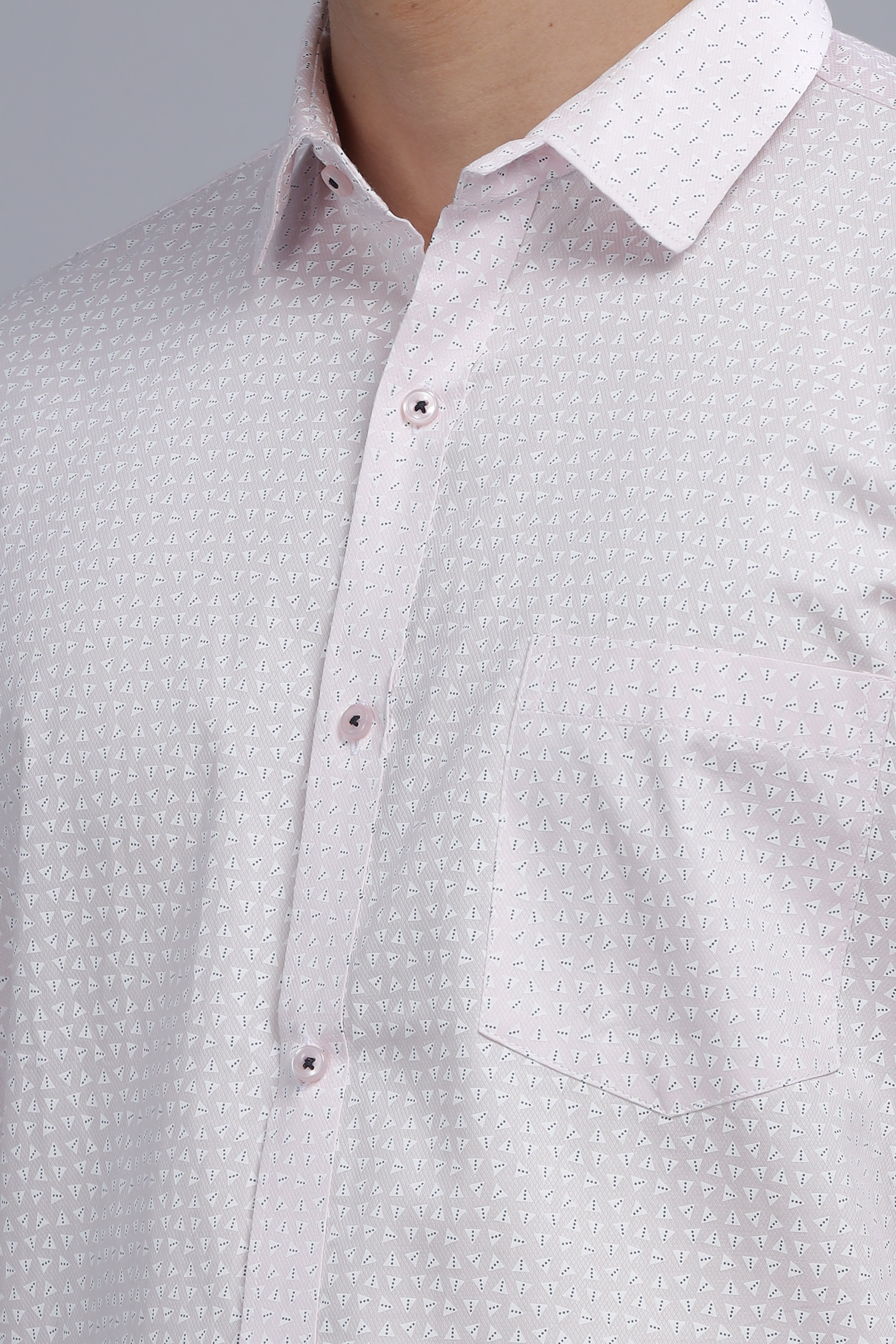 White Digital Formal Printed Shirt