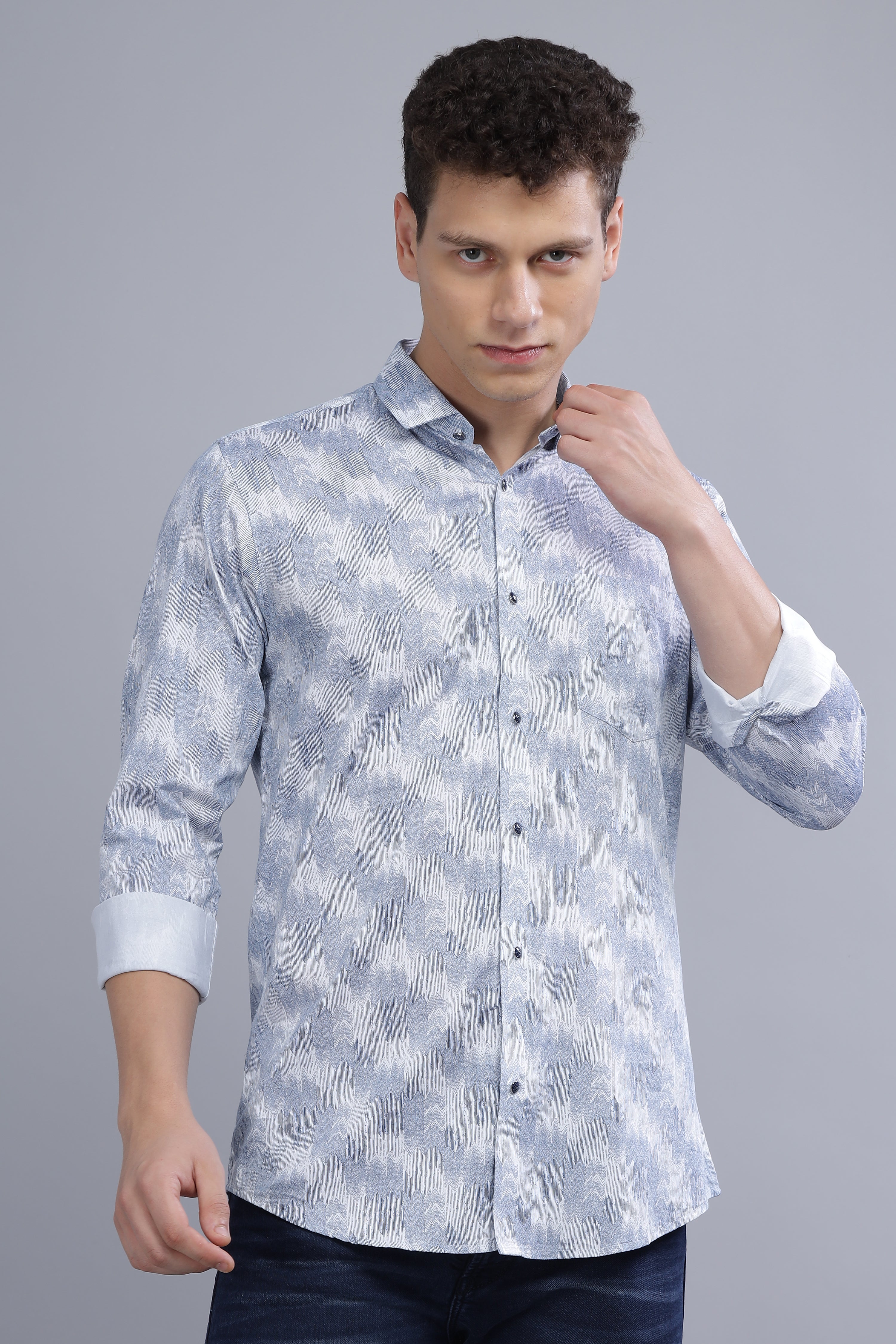 Graphic Blue printed Shirt