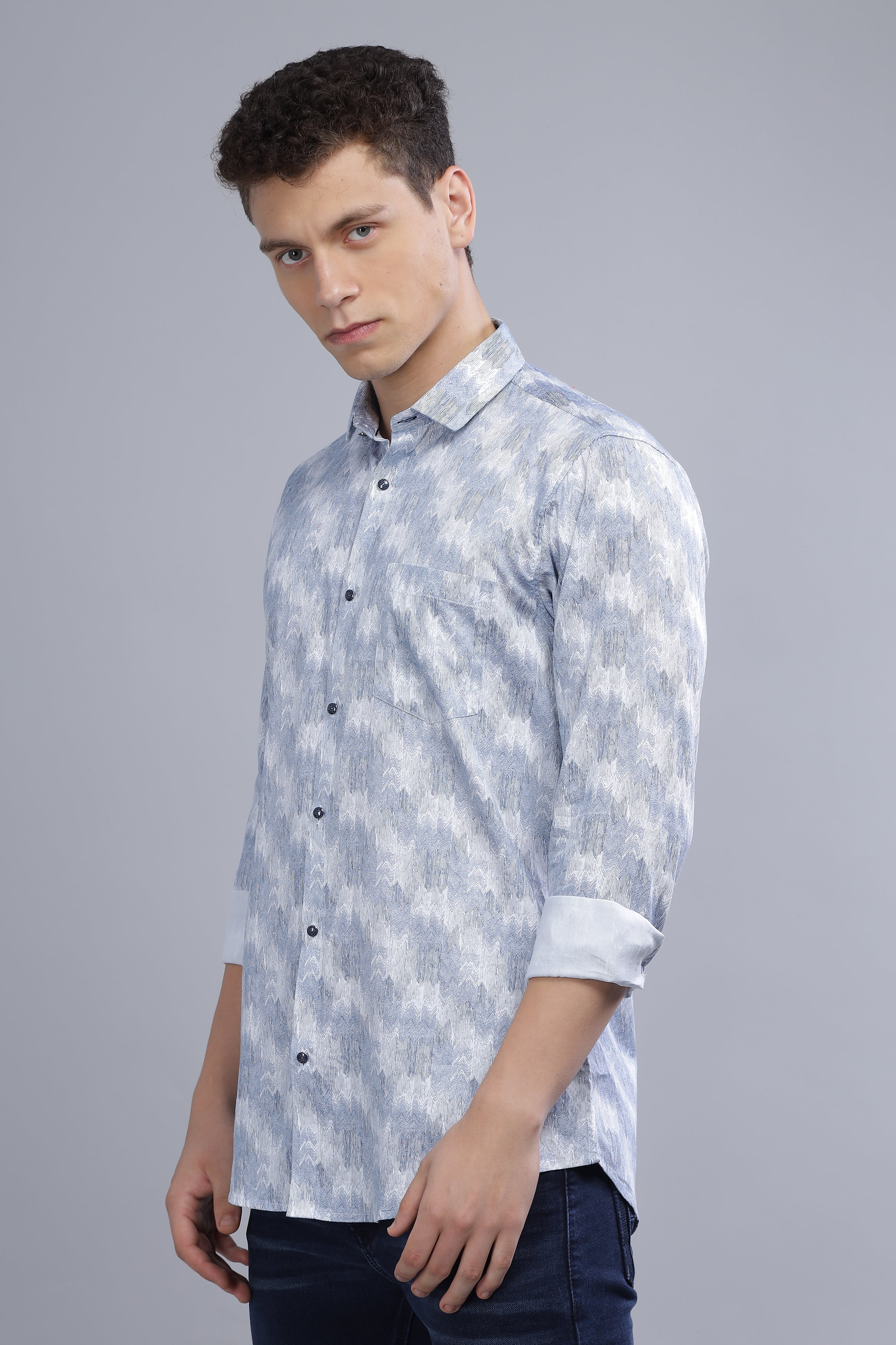 Graphic Blue printed Shirt