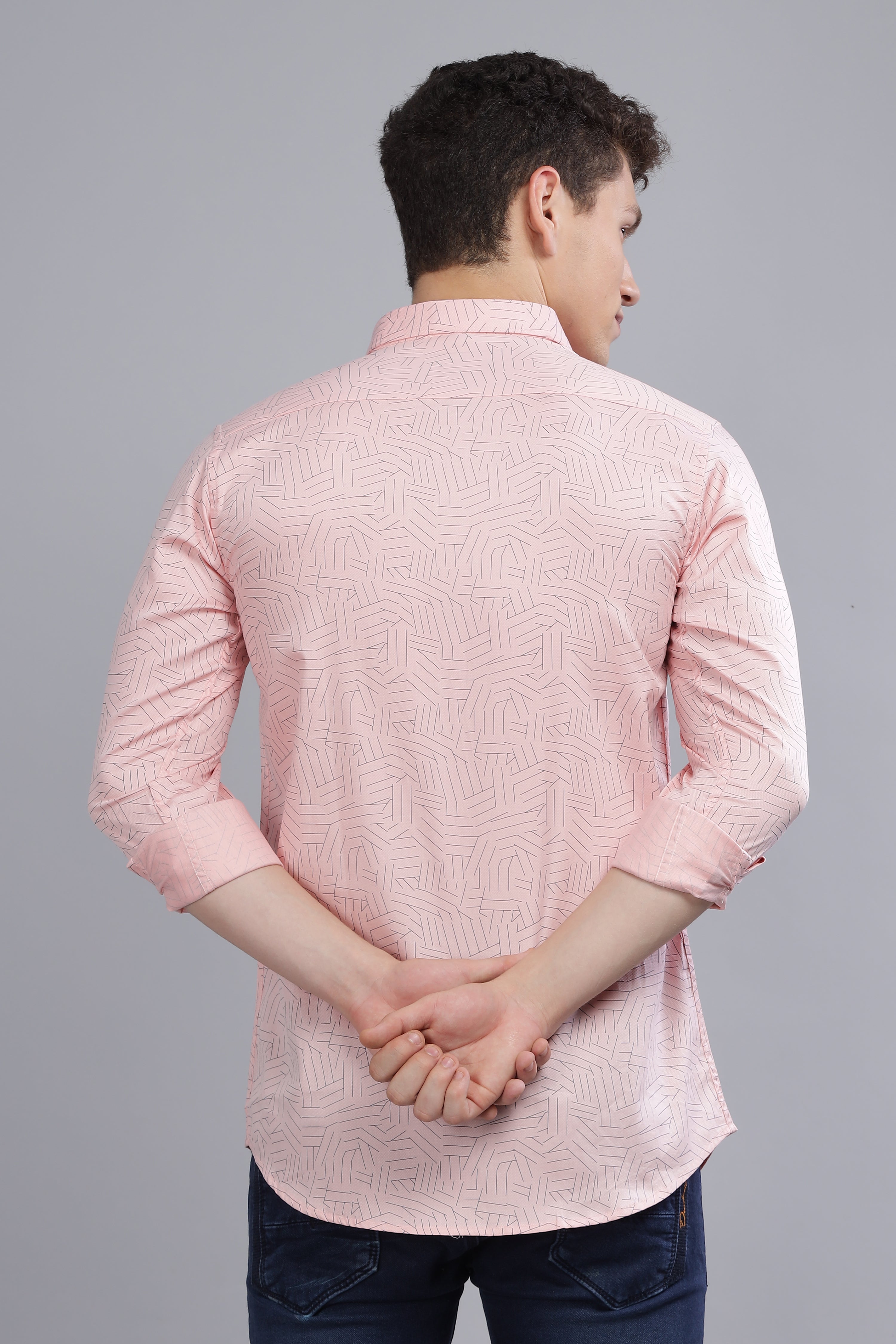 Pink Lines Printed Shirt