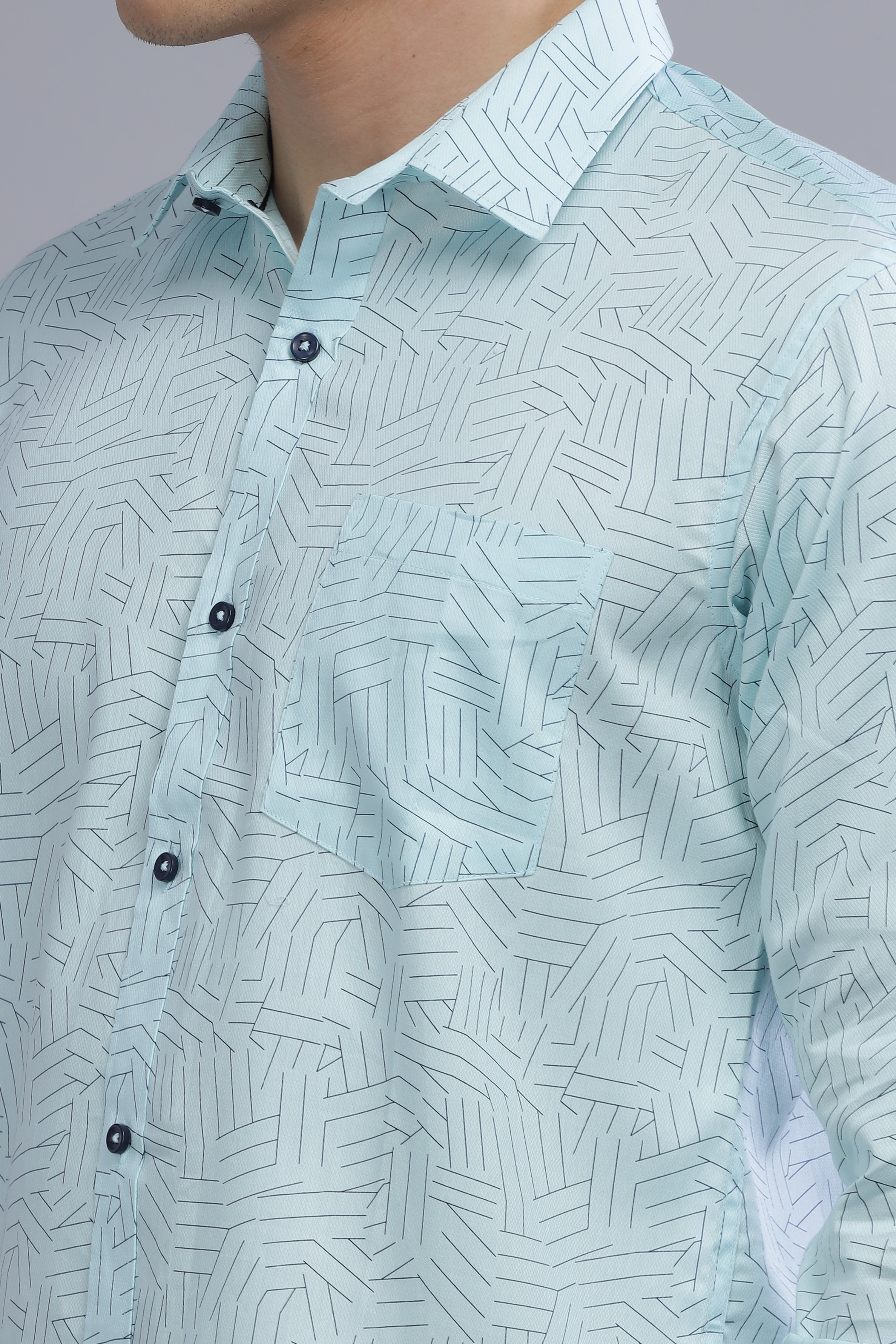 Blue Lines Printed Shirt