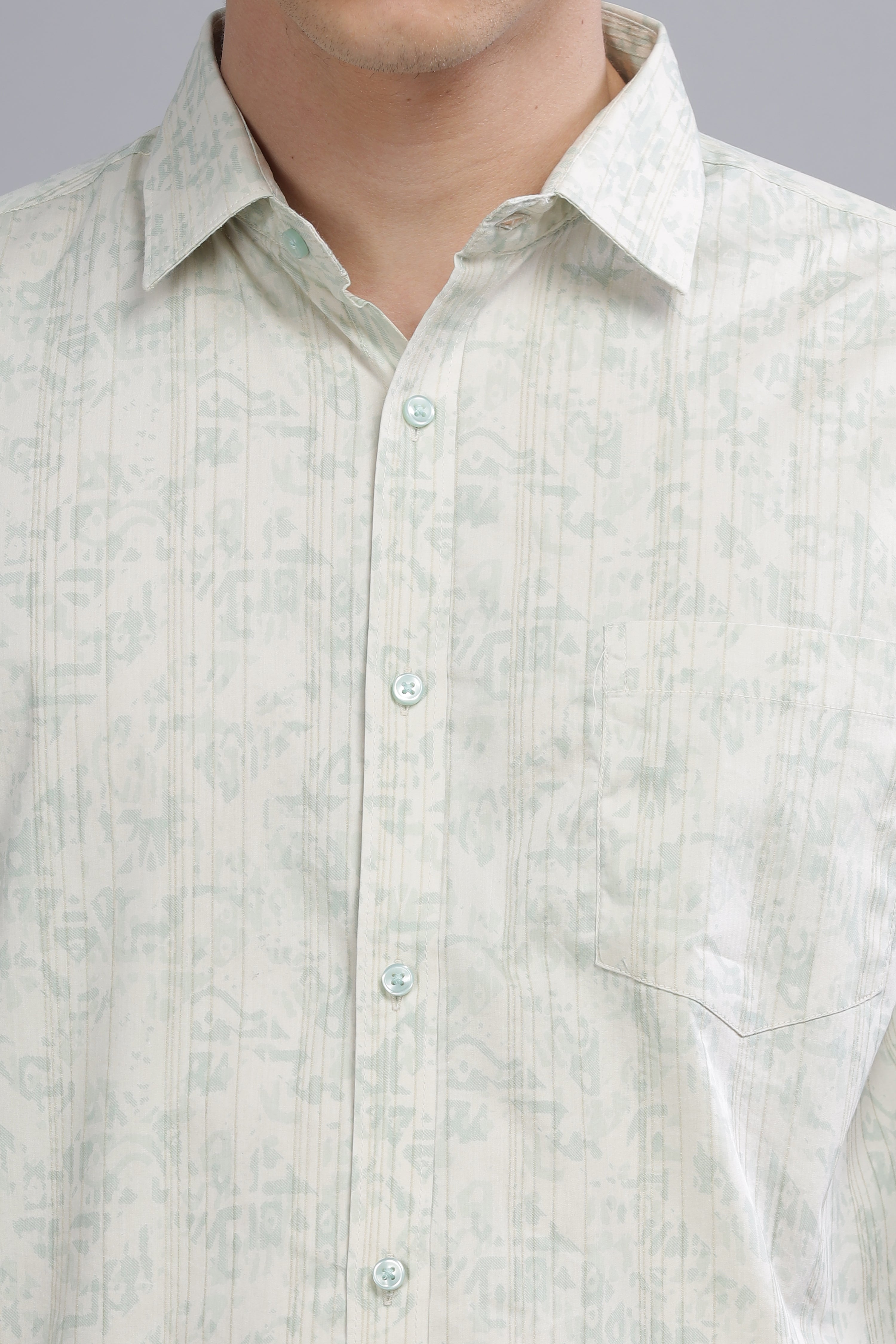 Beige Color Shaded Print Shirt