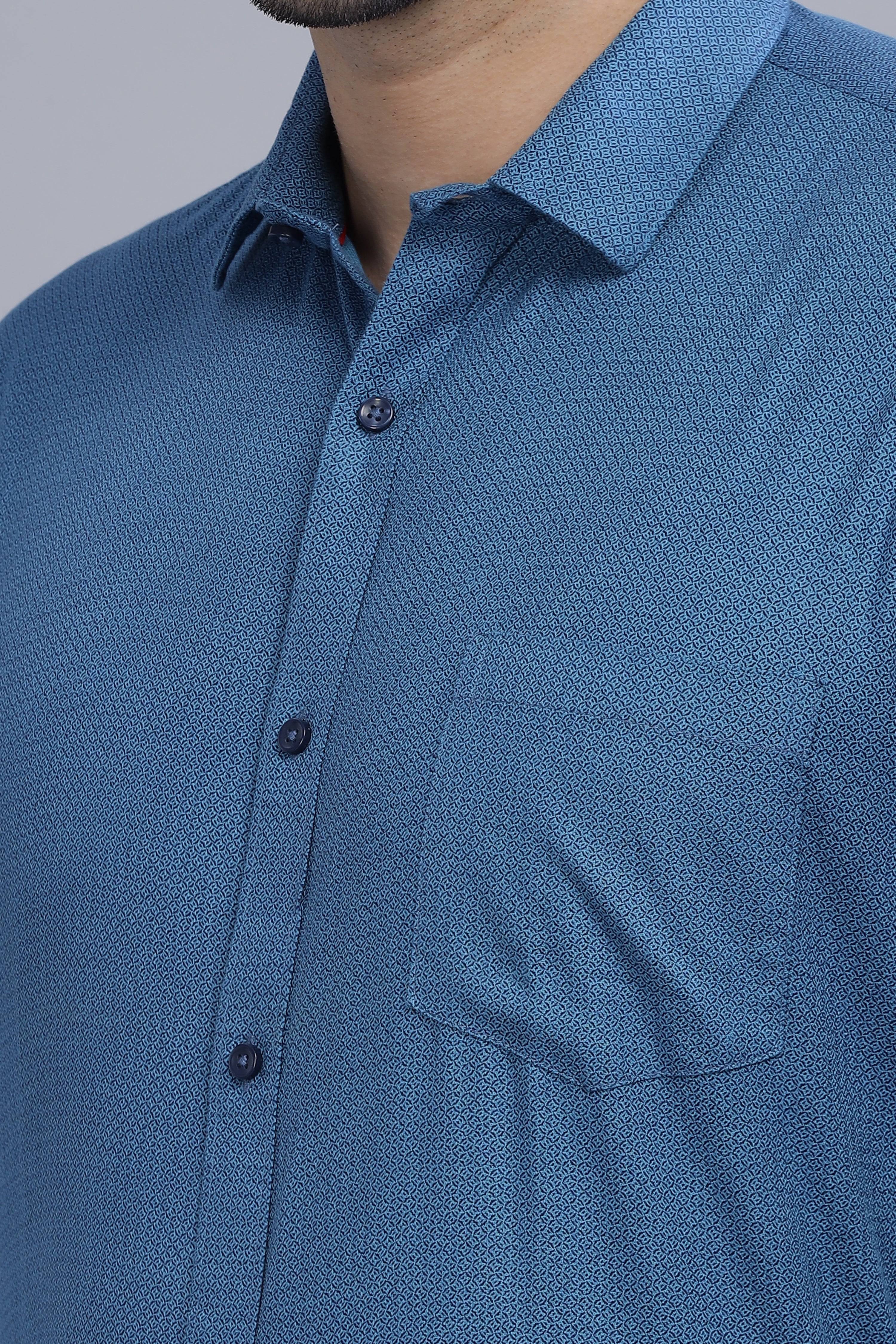 Pixels Blue Shirt