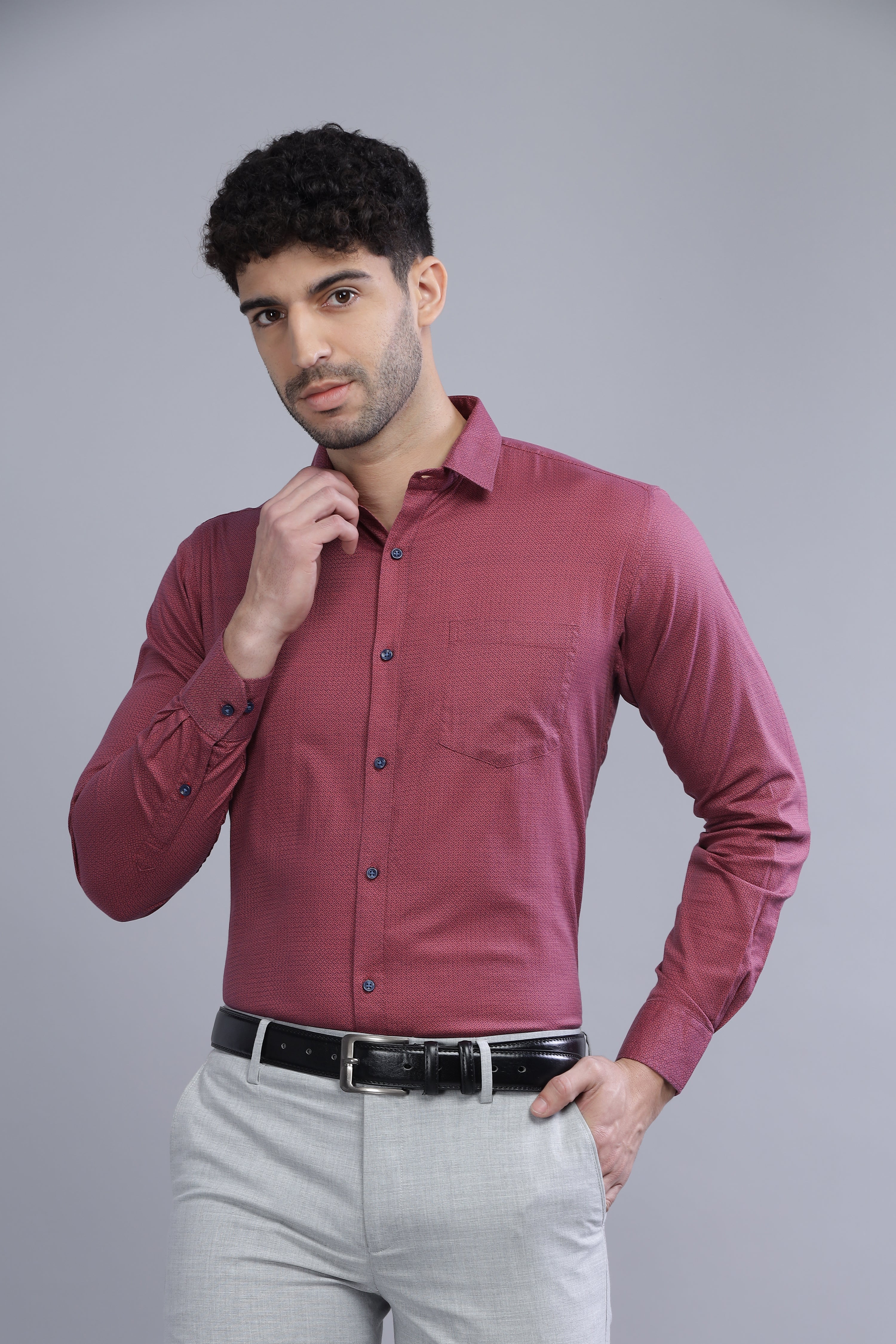 Maroon Pixels Shirt